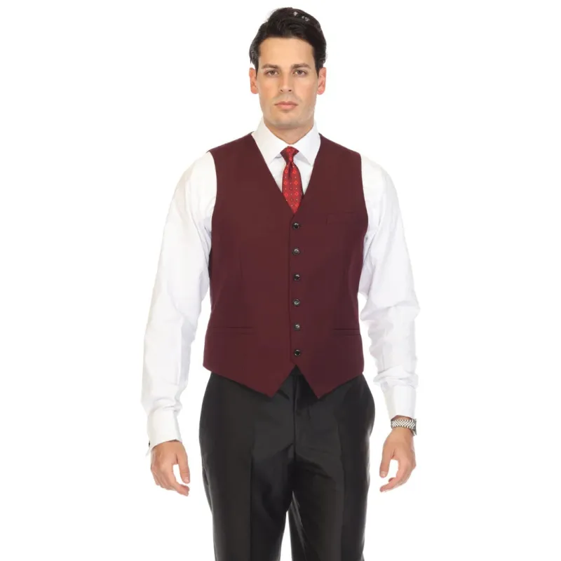 Solo Adjustable Casual and Formal Burgundy Vest sold by Alberto Nardoni