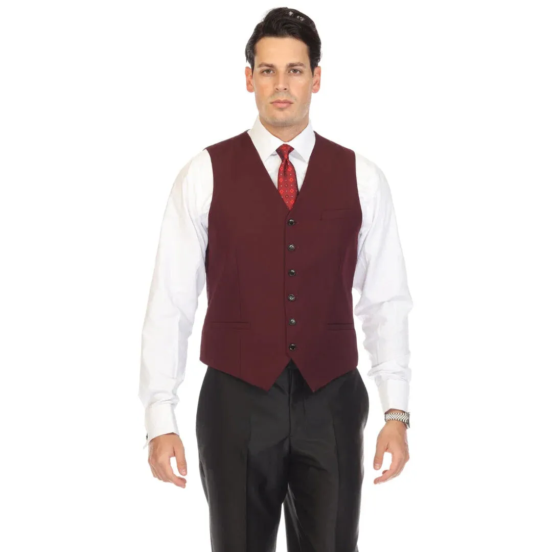 Solo Adjustable Casual and Formal Burgundy Vest sold by Alberto Nardoni