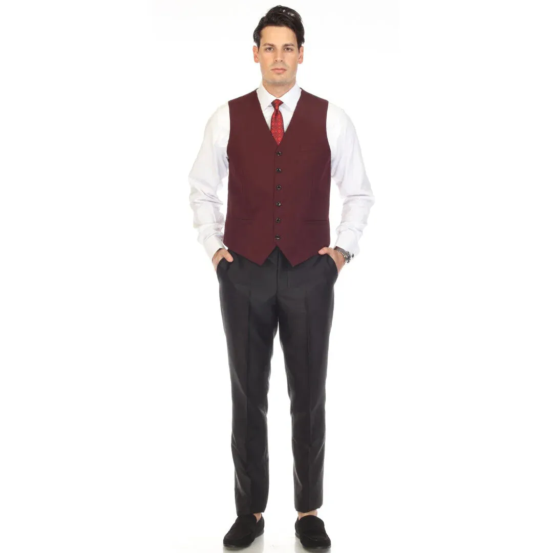 Solo Adjustable Casual and Formal Burgundy Vest sold by Alberto Nardoni product image thumbnail 5