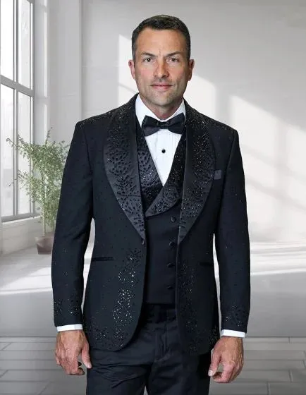 Statement Men's 3 Piece Tuxedo - Colorful Rhinestone Design sold by Alberto Nardoni product image thumbnail 2