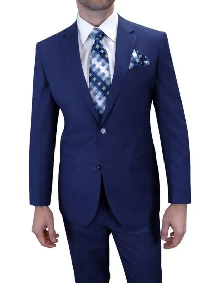 Statement Men's 2 Piece 100% Wool Modern Fit Suit - Solid Colors sold by Alberto Nardoni product image thumbnail 2