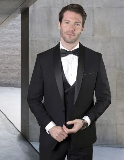 Statement Men's Outlet 3 Piece Wool Tuxedo - Classic Tuxedo sold by Alberto Nardoni product image thumbnail 2