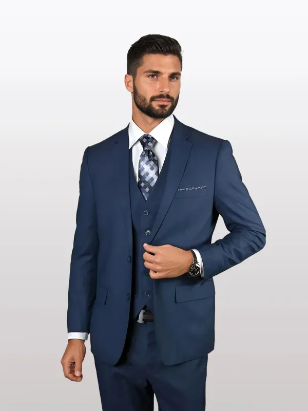 Statement Men's Sapphire 100% Wool Slim Fit Suits sold by Alberto Nardoni