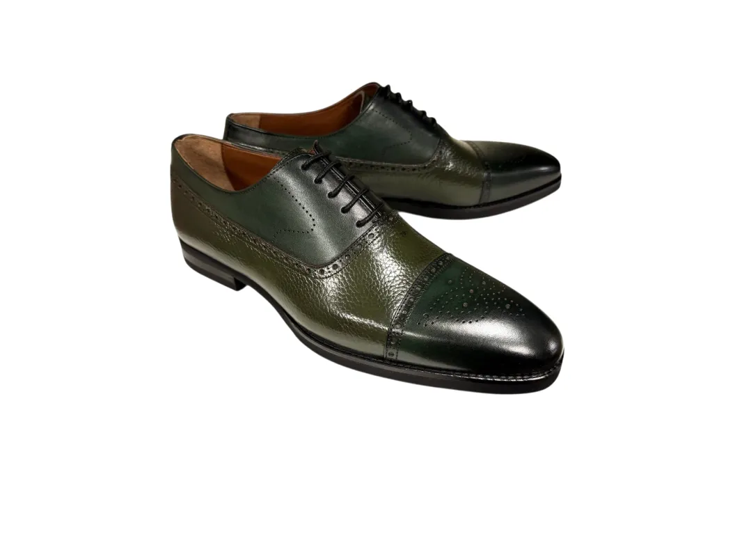 P0005227 -Lord -Cap toe Perforated -Green sold by Alberto Nardoni