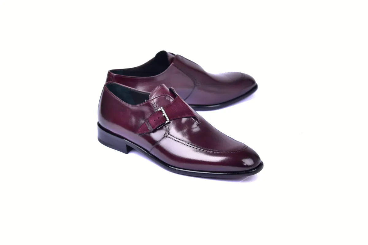 C053-6471 Monk strap-Burgundy sold by Alberto Nardoni