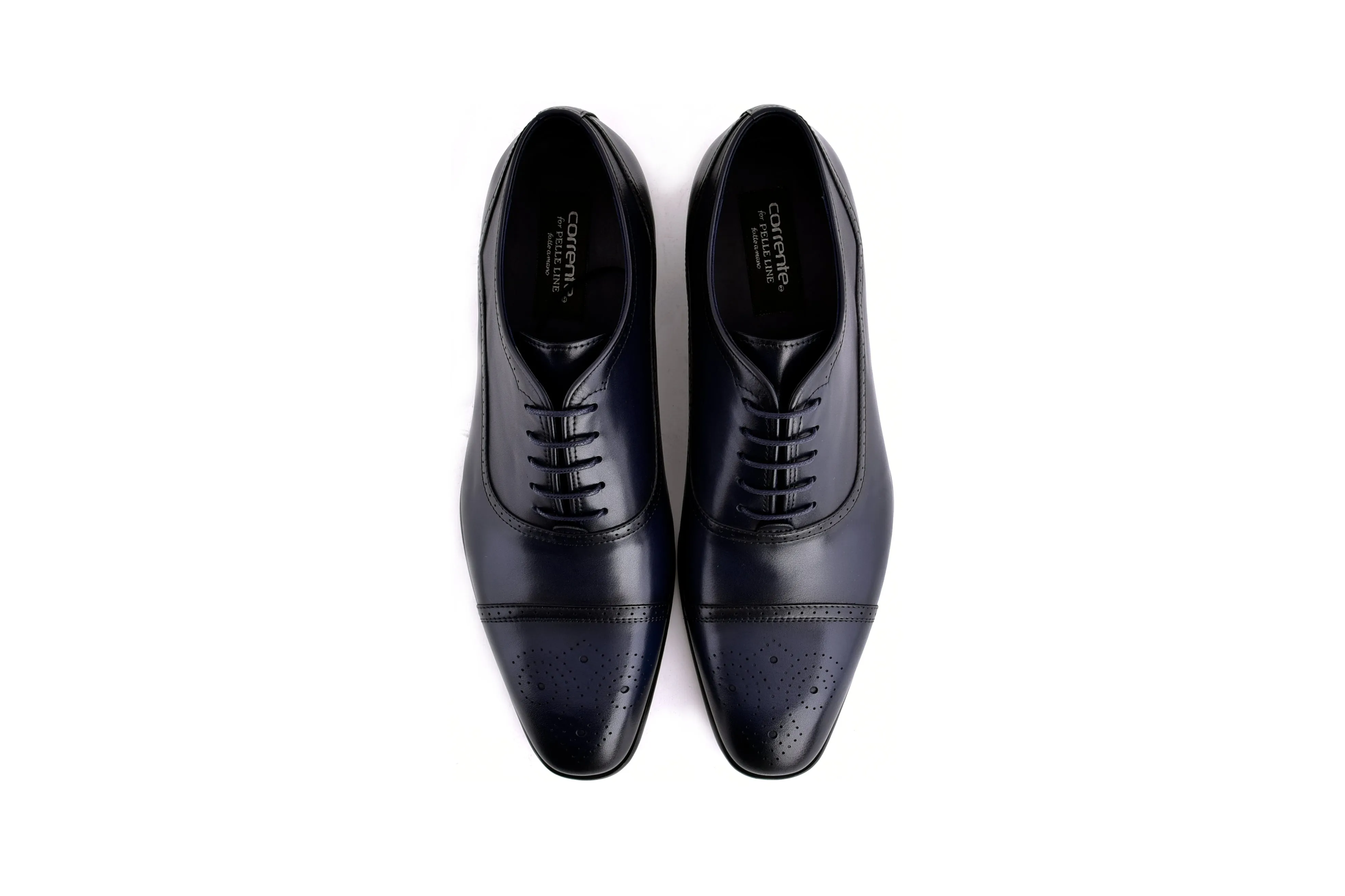 C0001103-7960 Perforated Cap toe lace up- Navy sold by Alberto Nardoni product image thumbnail 3
