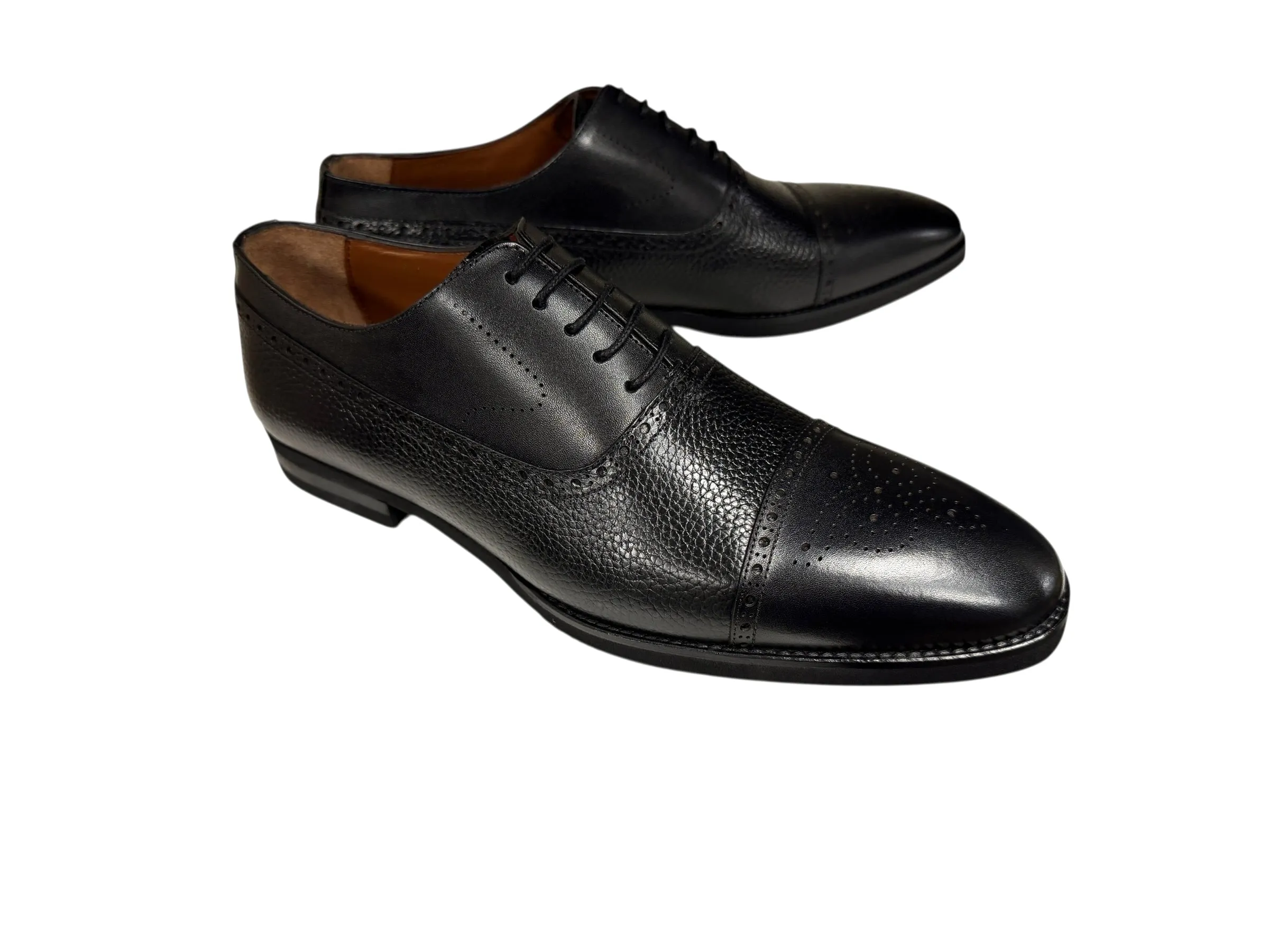 P0005226 -Lord -Cap toe Perforated -Black sold by Alberto Nardoni