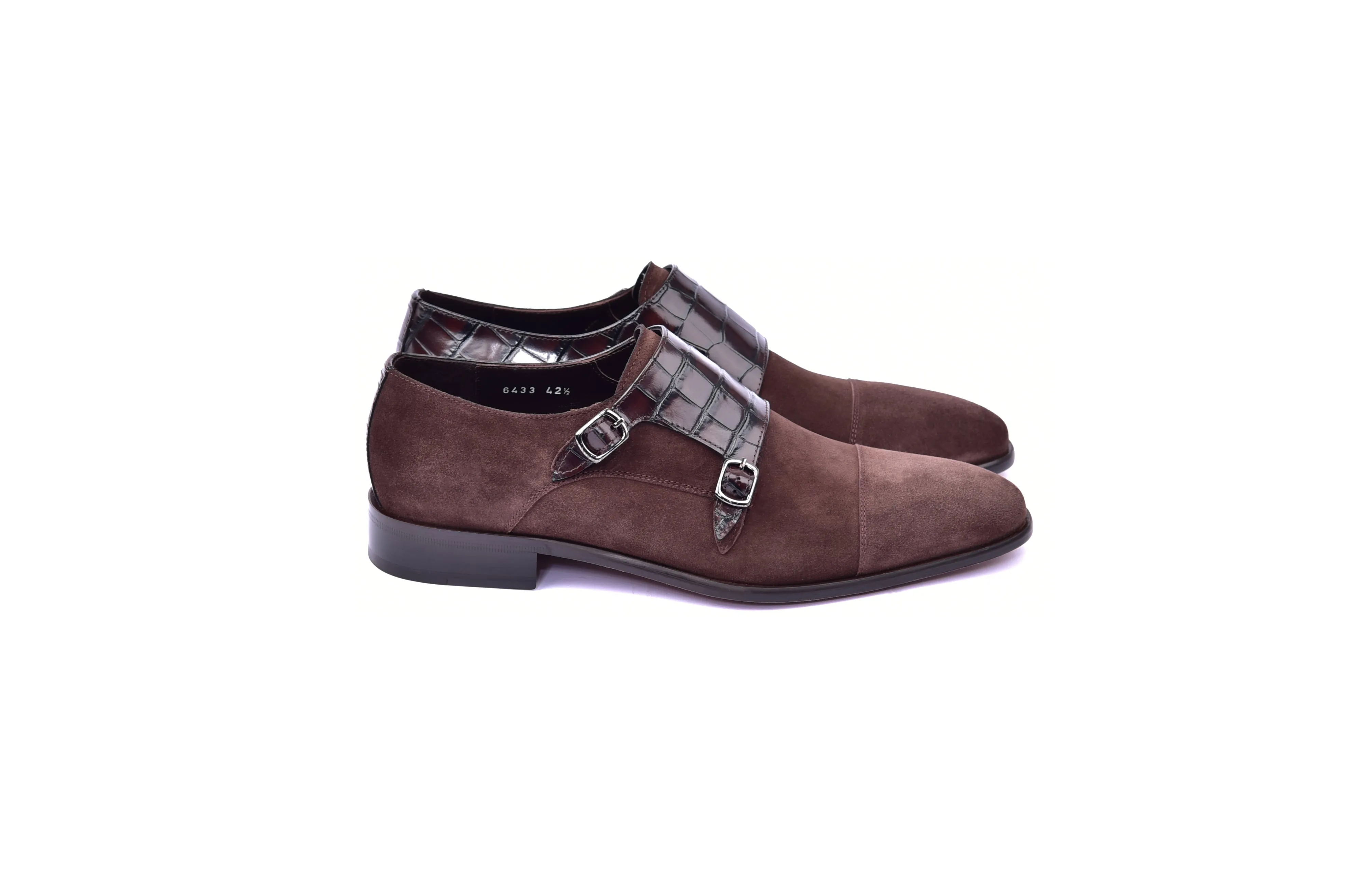 C00016-6433 Cap toe Monk strap-Brown Suede sold by Alberto Nardoni product image thumbnail 2