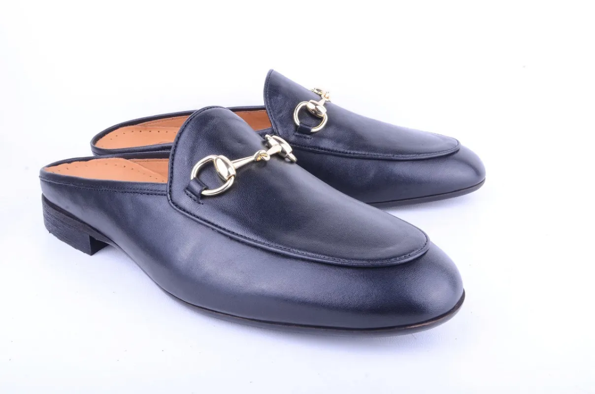 P00027-6251 Open Back Buckle loafer-Black sold by Alberto Nardoni