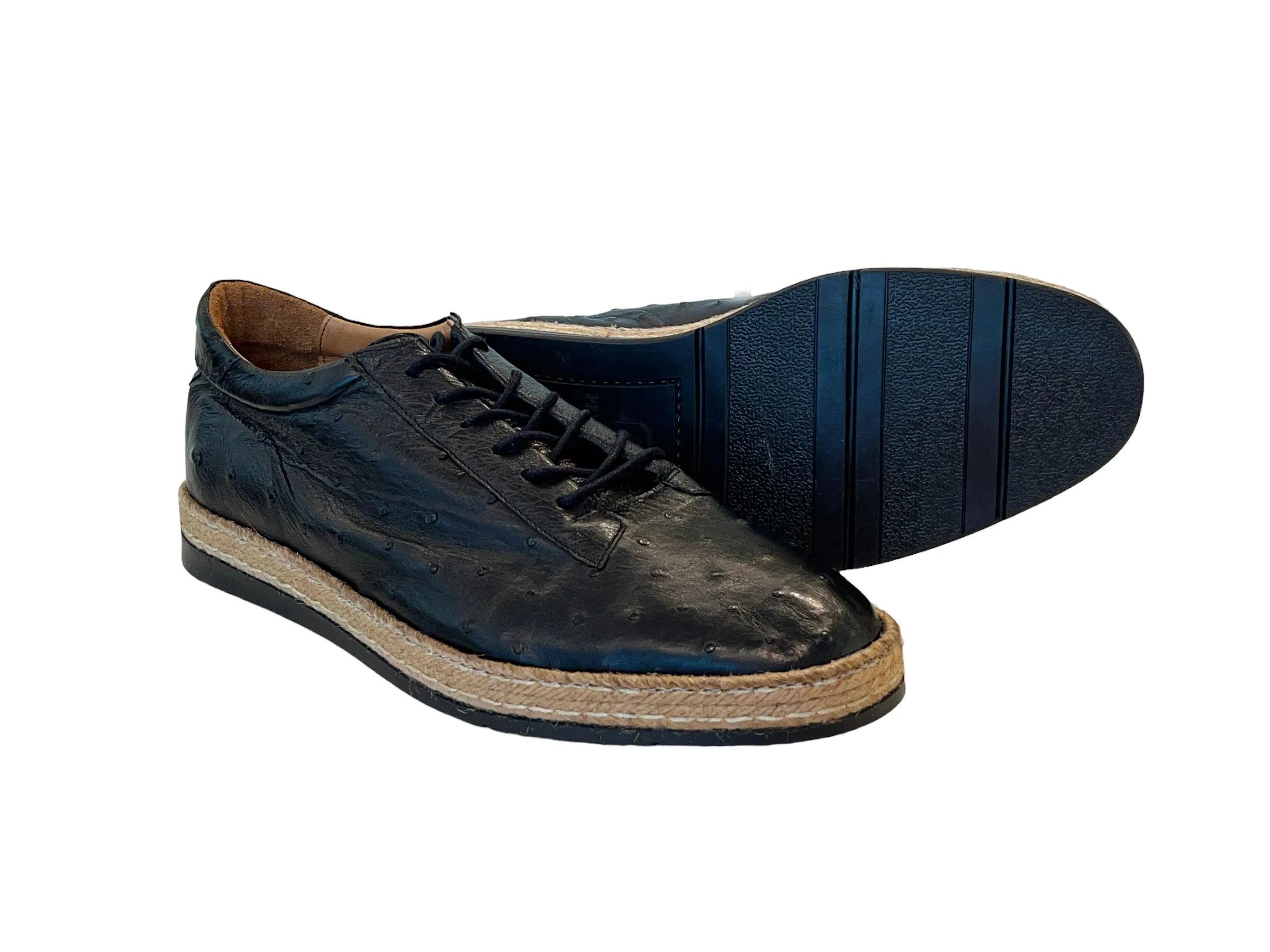 P0105 Monaco Genuine Ostrich Sport- Black sold by Alberto Nardoni product image thumbnail 3