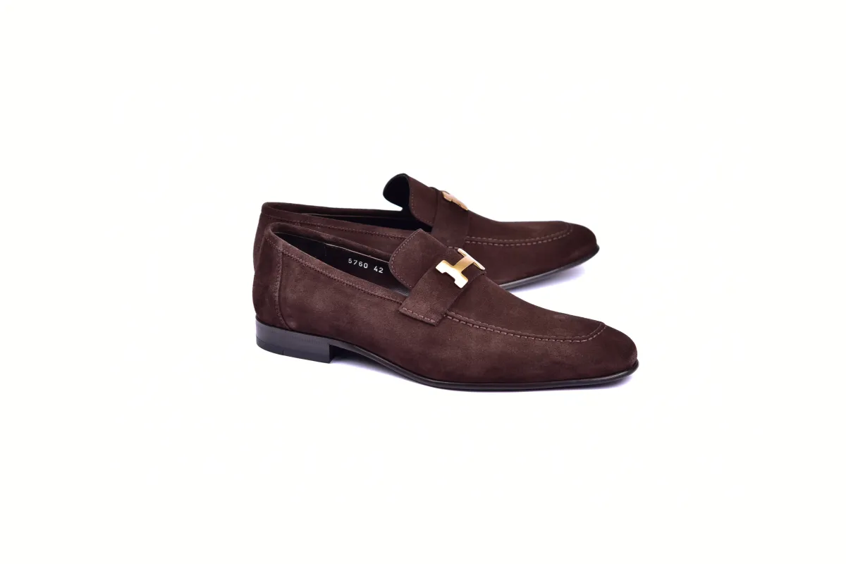 C02010-5760S H buckle Brown Suede sold by Alberto Nardoni