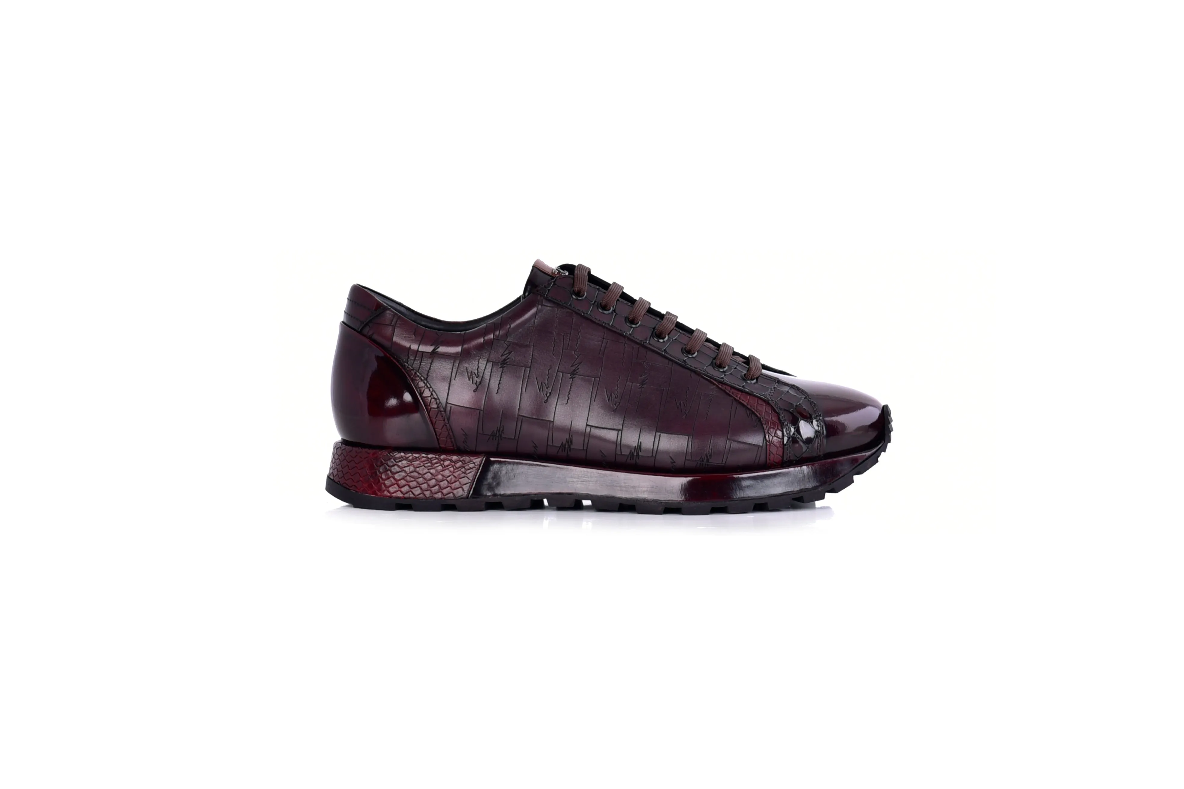 C0013043-5581L Fashion Sneaker-Burgundy sold by Alberto Nardoni product image thumbnail 3