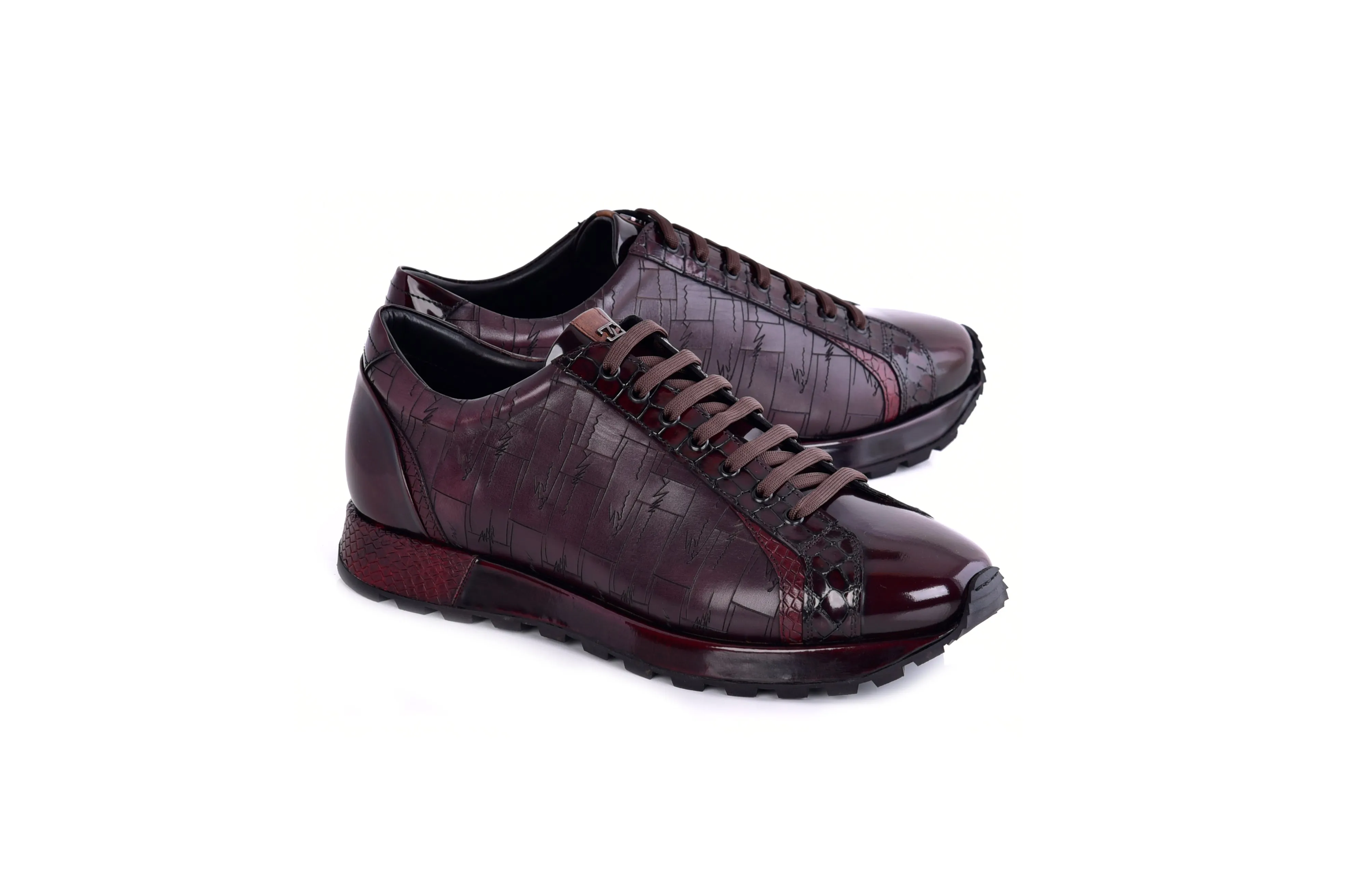 C0013043-5581L Fashion Sneaker-Burgundy sold by Alberto Nardoni product image thumbnail 2