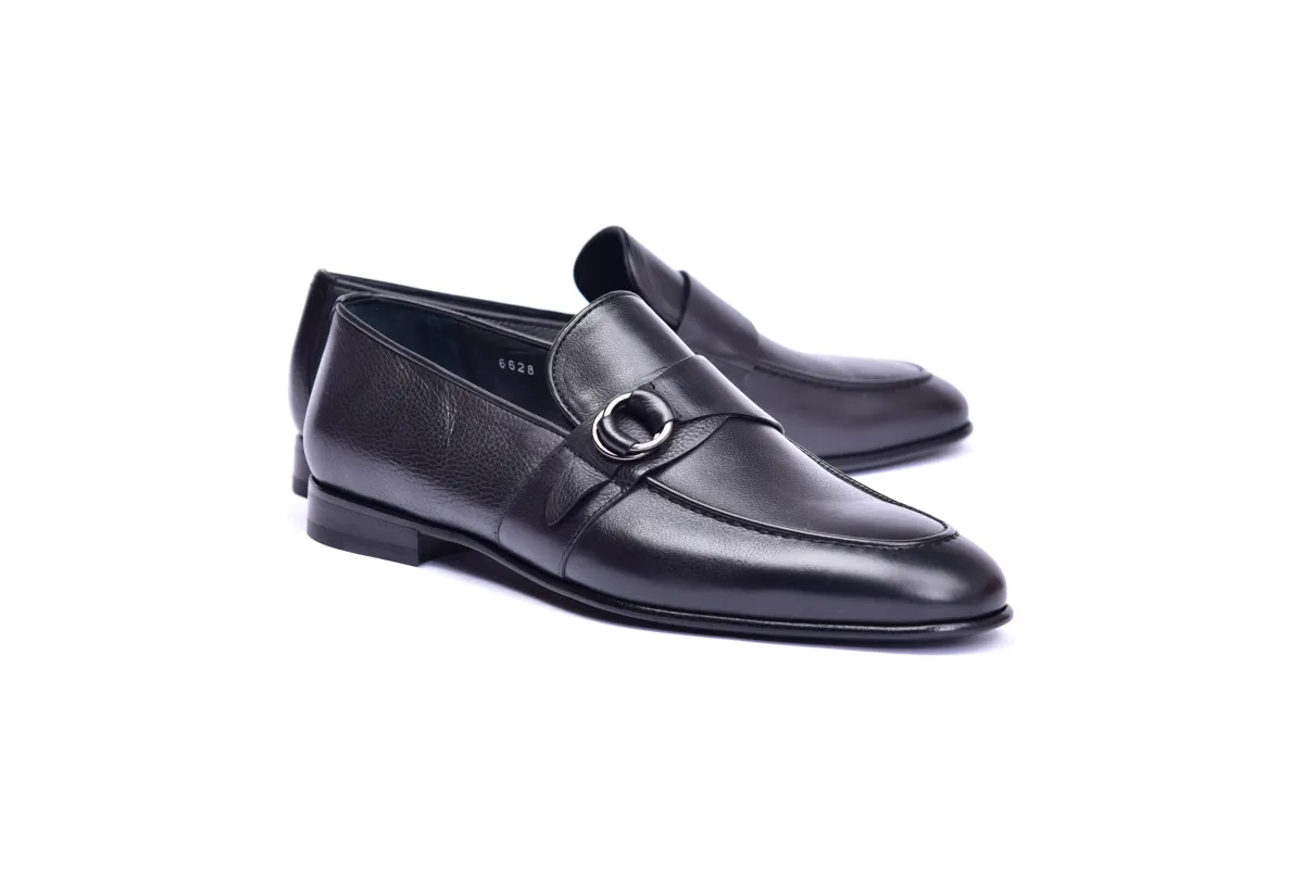 C00102- 6628 Side Buckle Loafer -Black sold by Alberto Nardoni