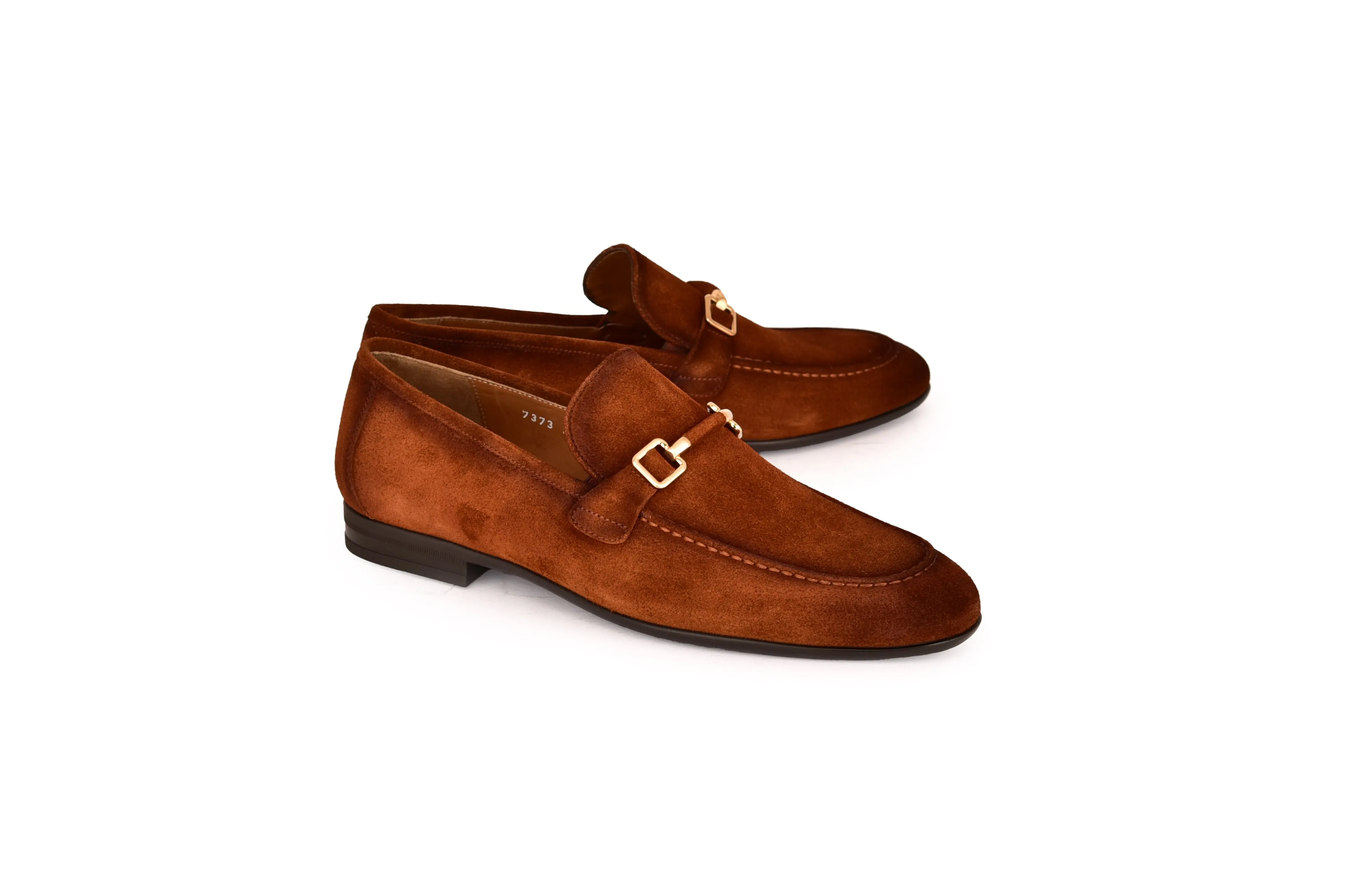 C000204-7373S Soft suede Buckle Loafer-Tan sold by Alberto Nardoni