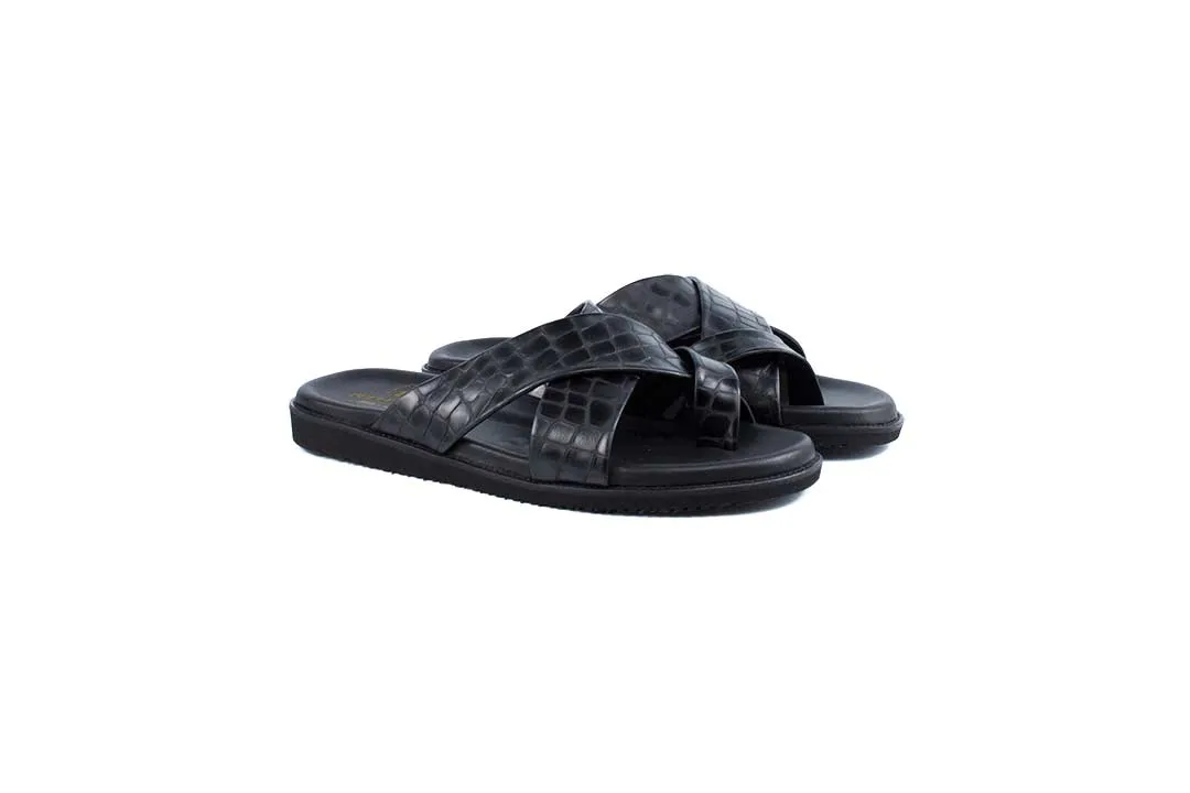 P000932- Resort Sandal- Black sold by Alberto Nardoni