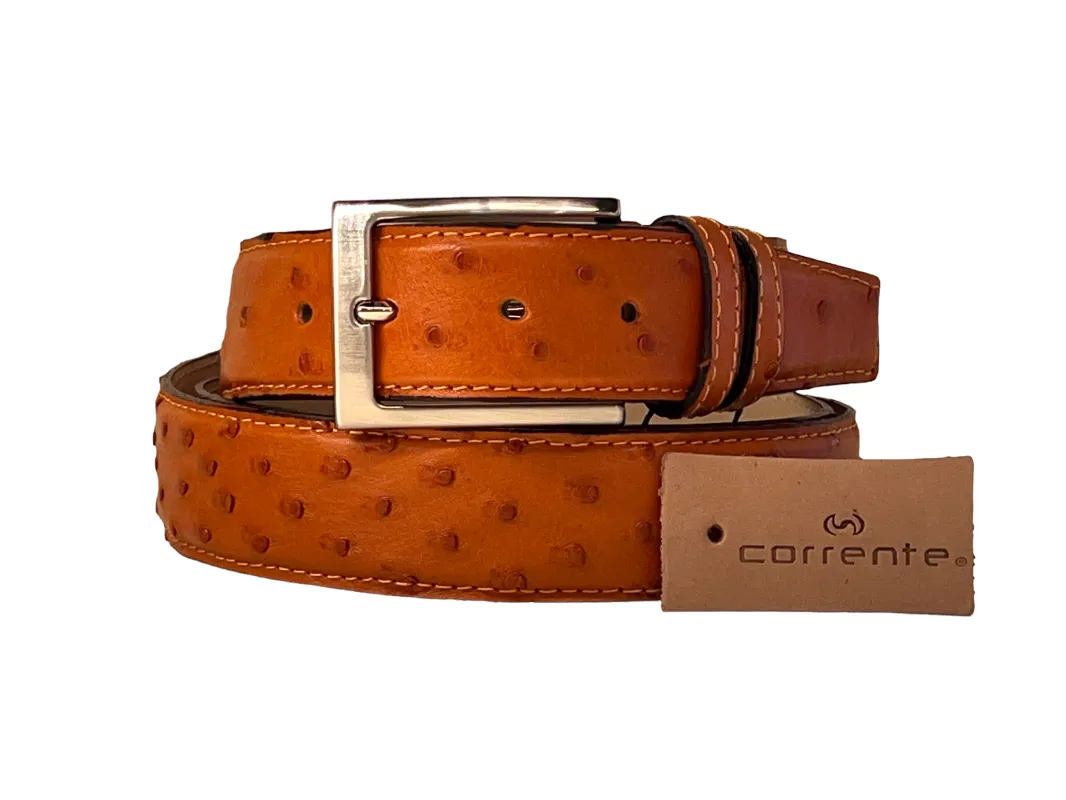 CBelt -Genuine Ostrich Belt- Rust sold by Alberto Nardoni