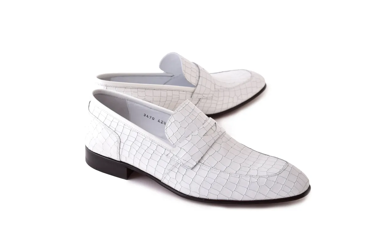 C01706-3470C Croco Leather White sold by Alberto Nardoni