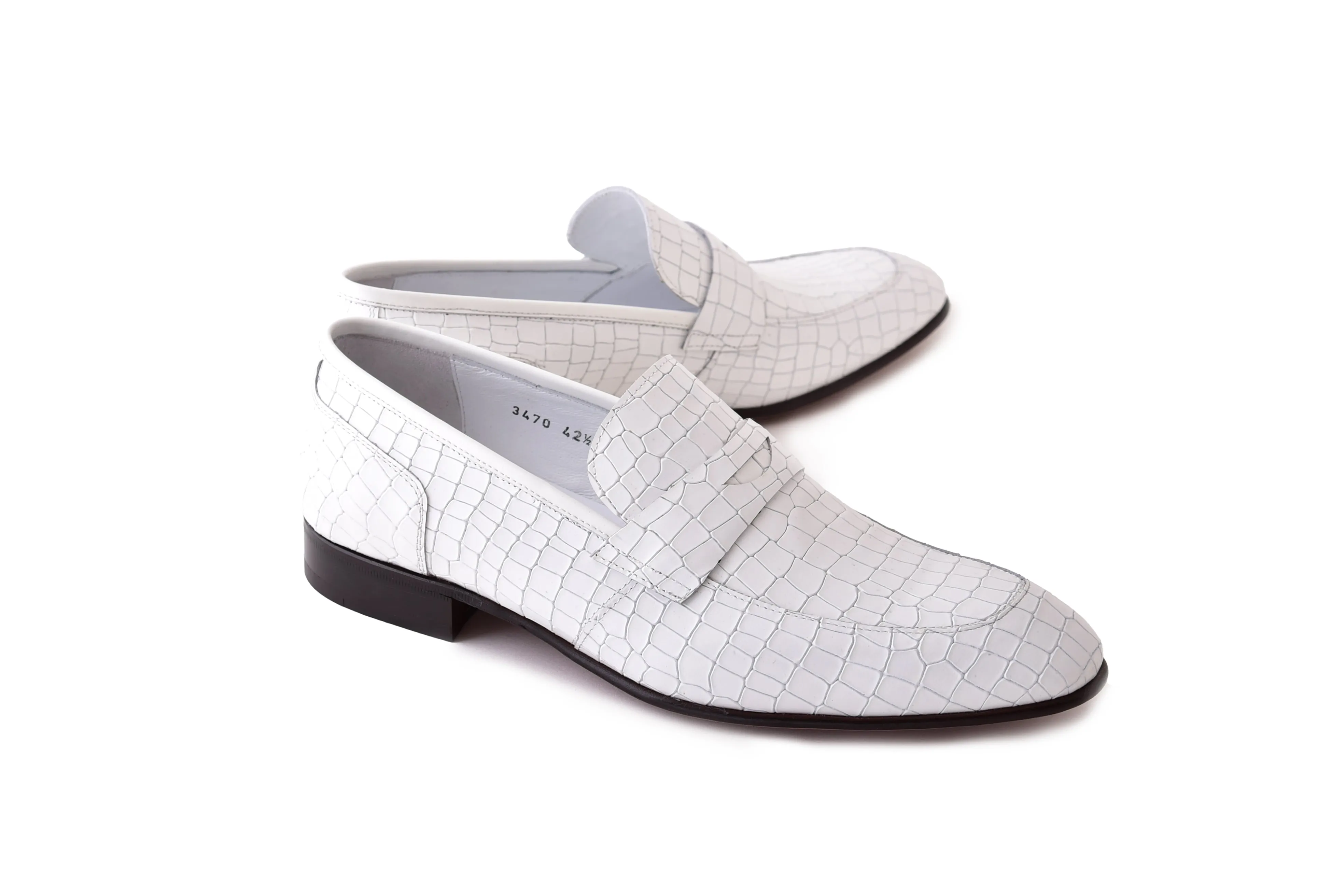 C01706-3470C Croco Leather White sold by Alberto Nardoni