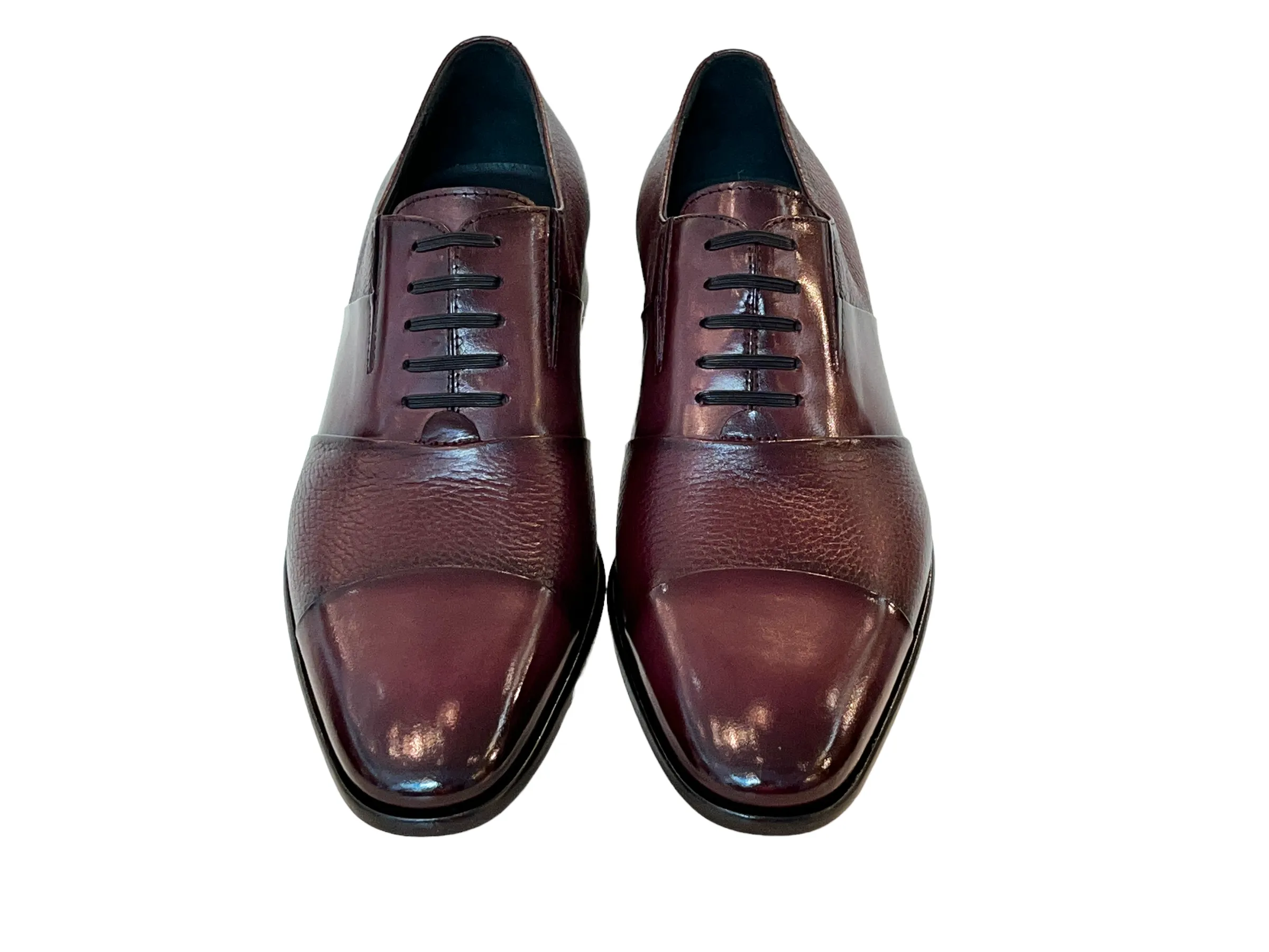 C0142-5691 Cap Toe Tie-less deer skin- Burgundy sold by Alberto Nardoni product image thumbnail 4