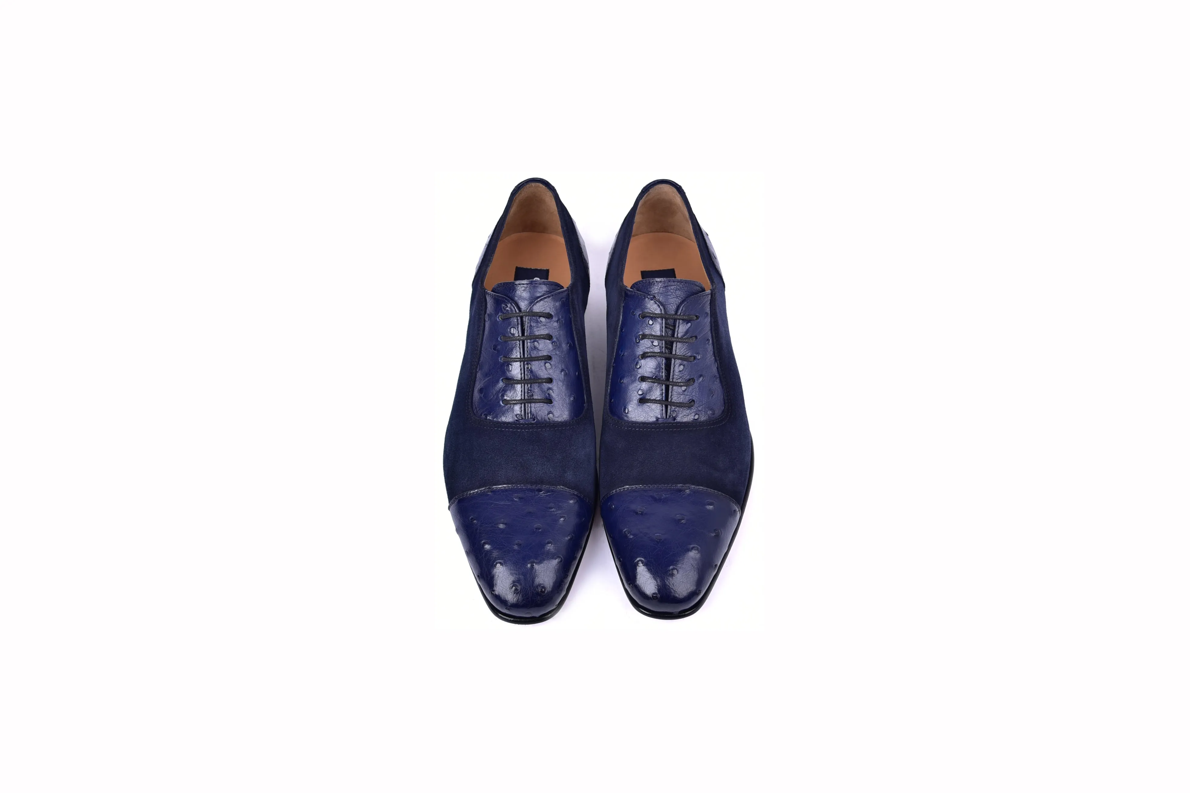 C0001303-6708 Cap toe Ostrich-Navy Suede sold by Alberto Nardoni product image thumbnail 4