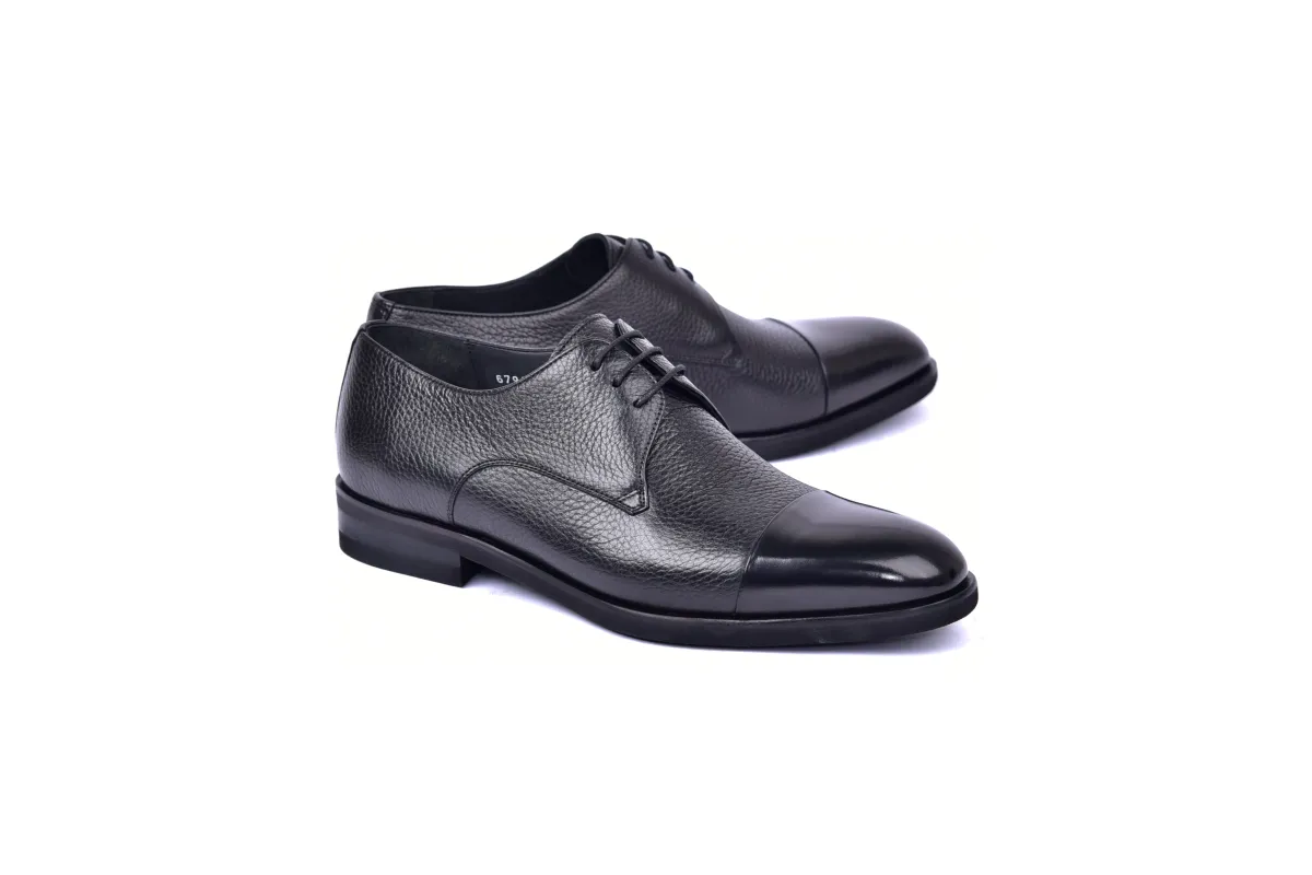 C001105-6793 Cap Toe Deer Skin- Black sold by Alberto Nardoni