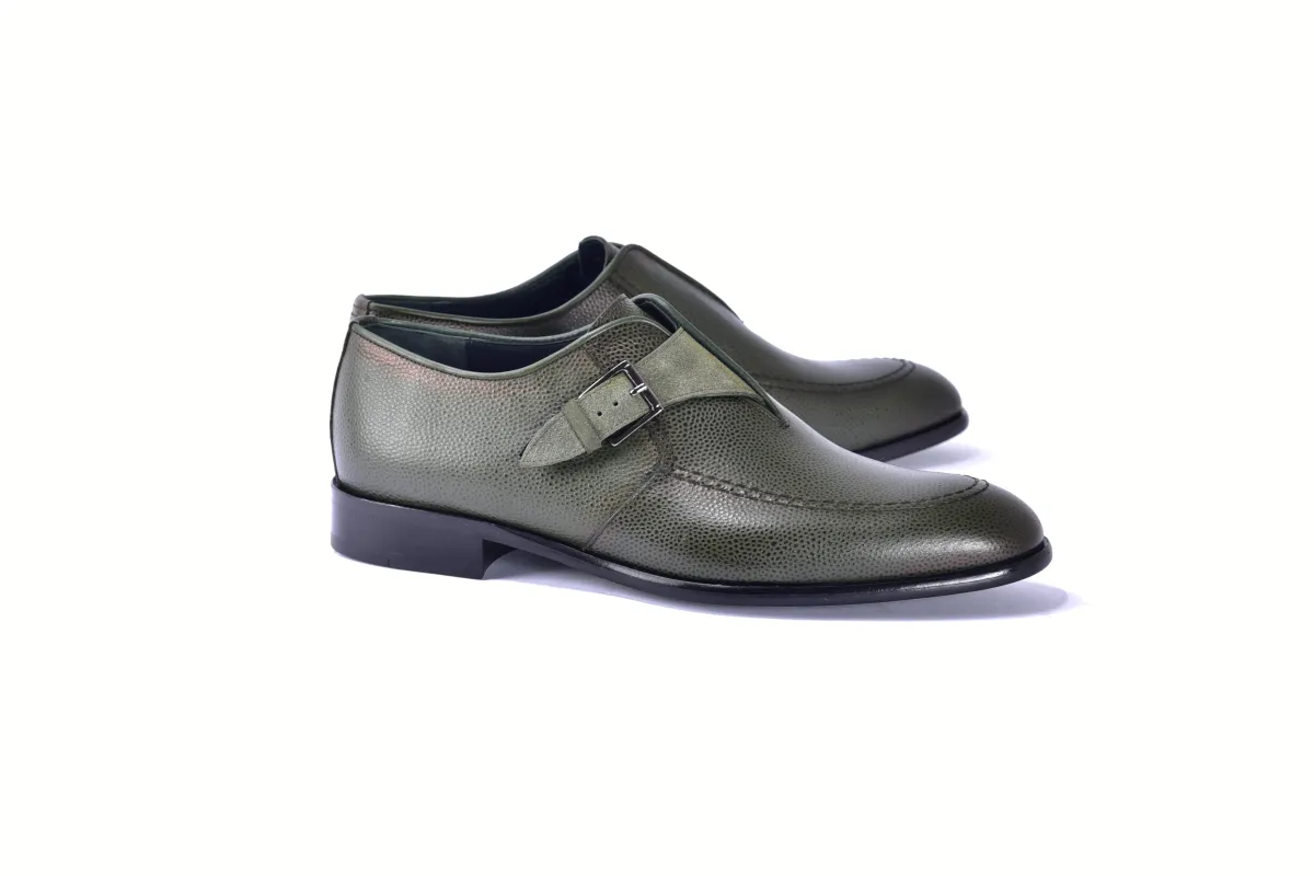 C052-6471 Monk strap-Green sold by Alberto Nardoni