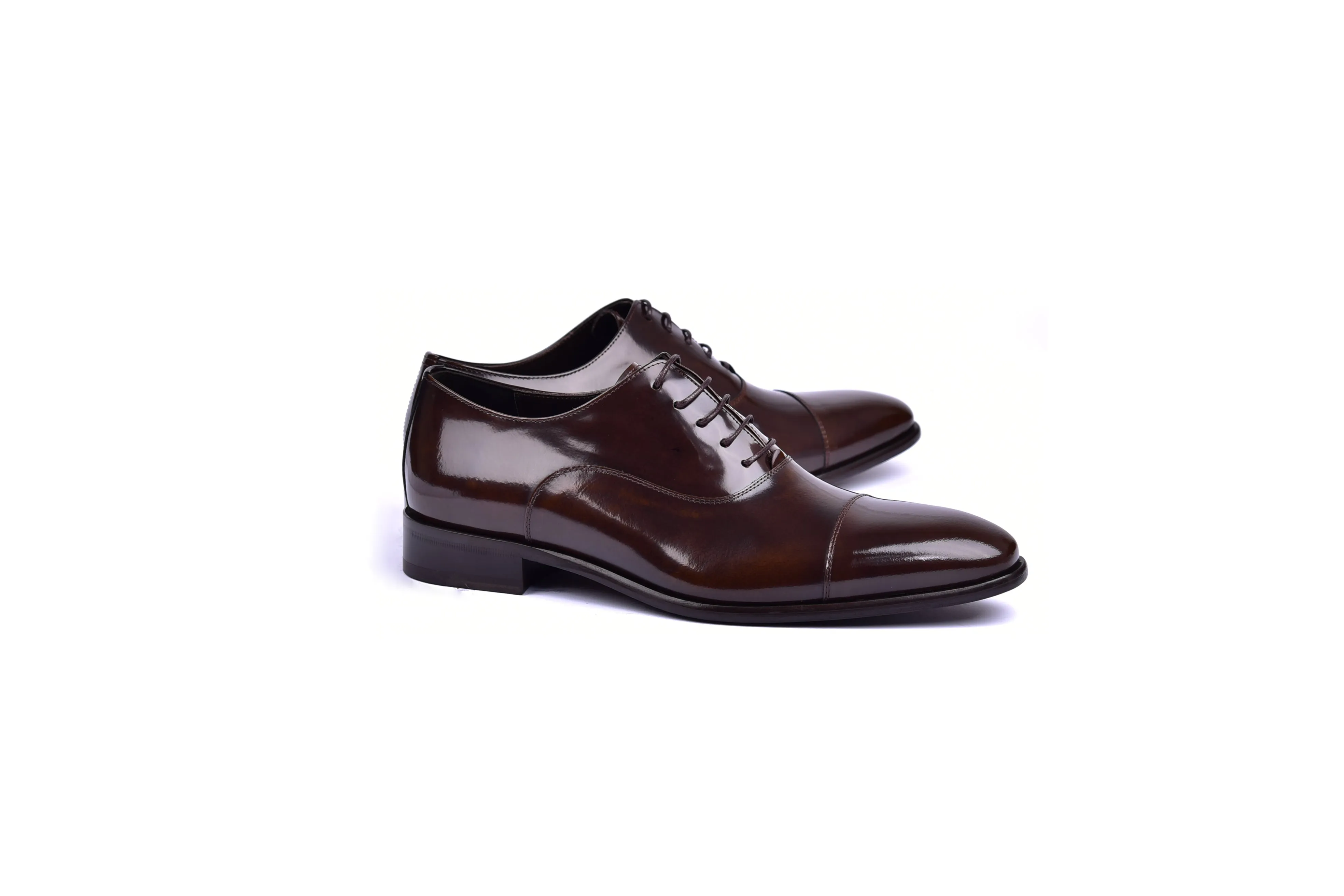 C0095-6265 Cap toe Lace up-Shinny Calf Brown sold by Alberto Nardoni