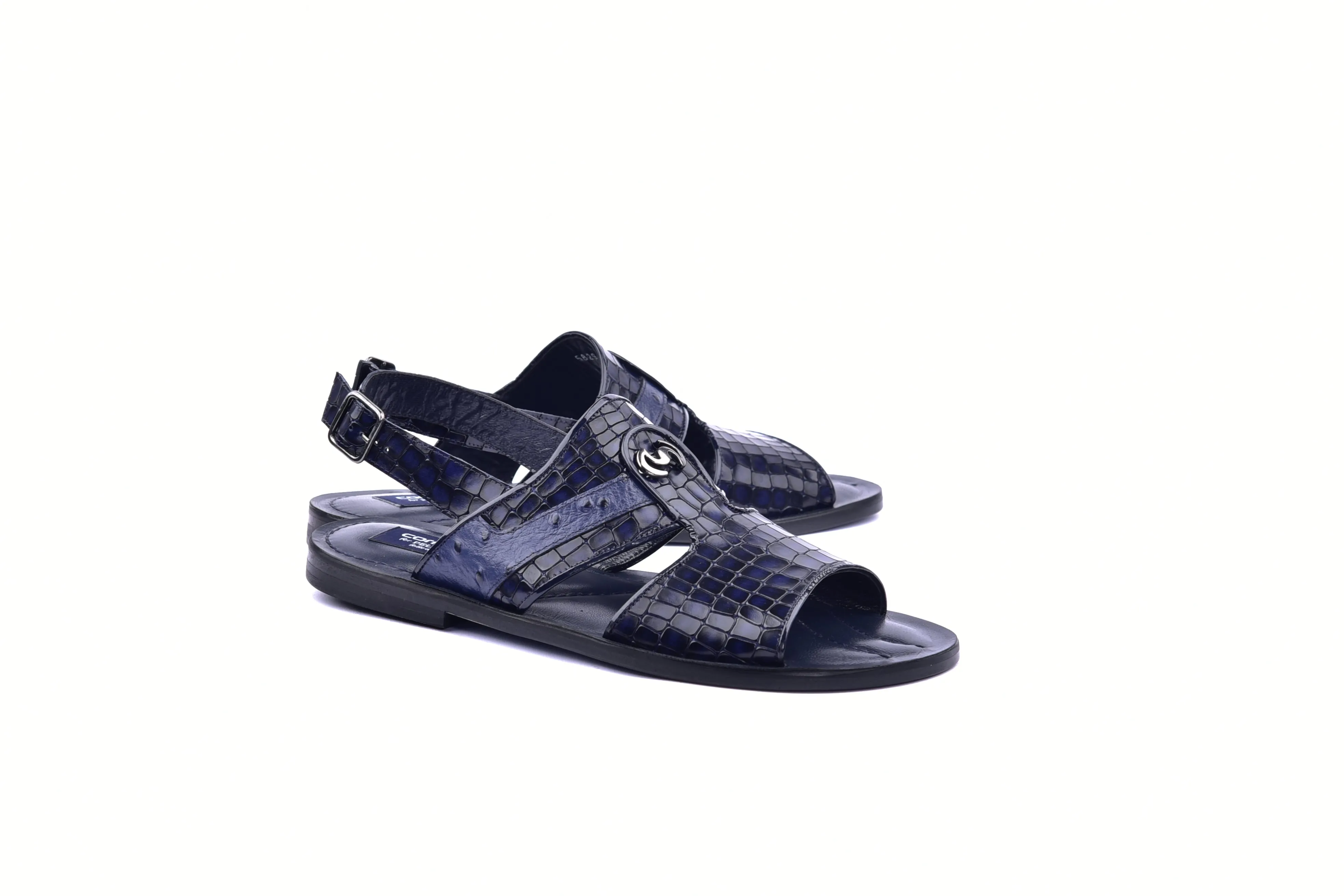 C0076-Corrente 5829S Sandal- Navy sold by Alberto Nardoni