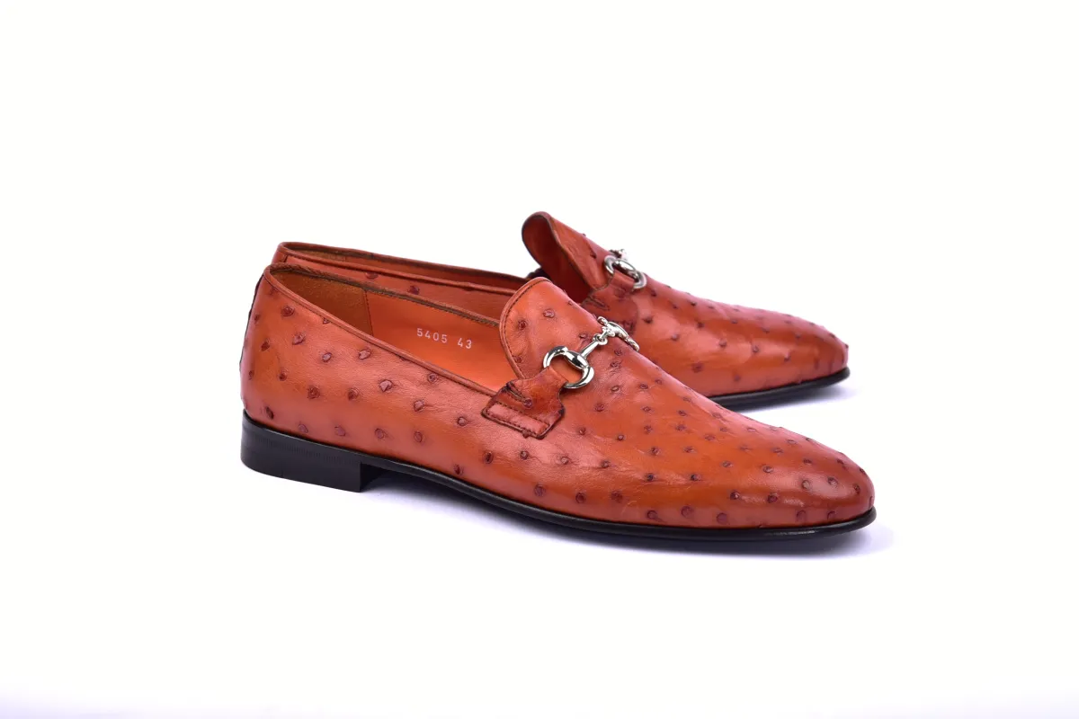 C02204-5405 Genuine Ostrich- Dark Orange sold by Alberto Nardoni