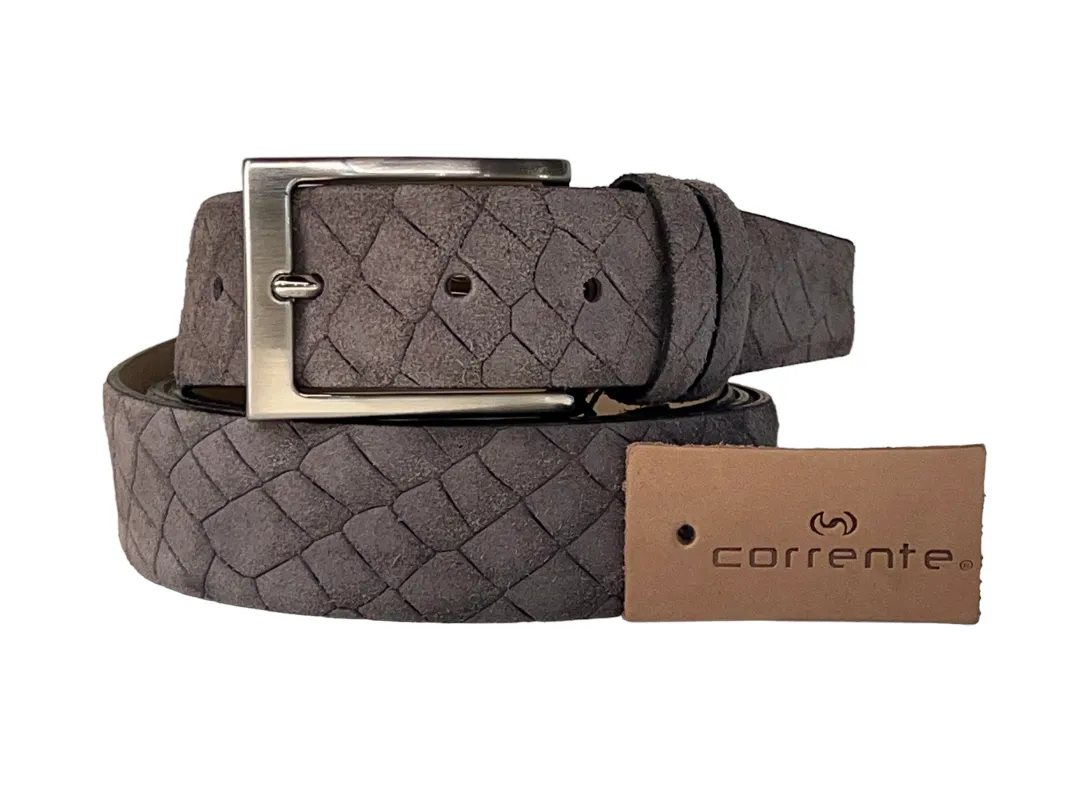 CBelt -4428C-  Suede Design Belt - Vizon sold by Alberto Nardoni