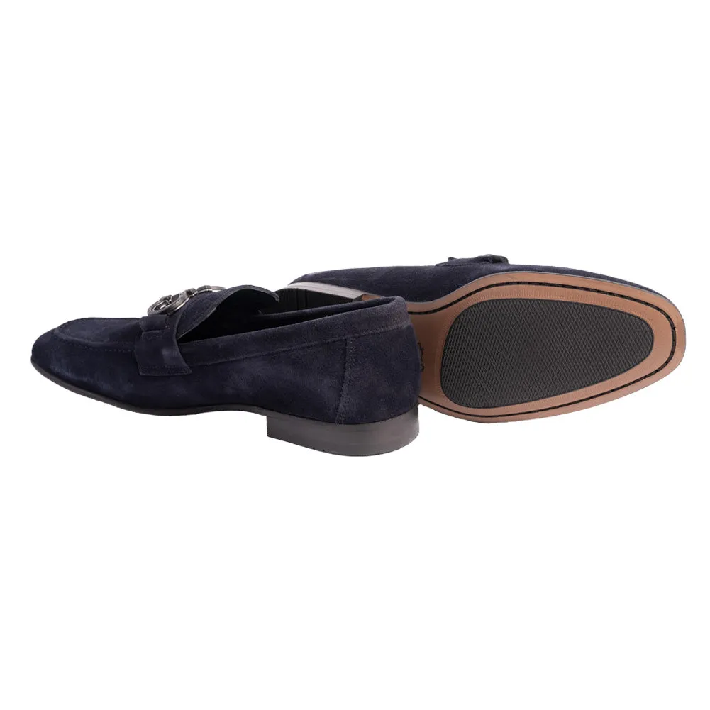 P00073 Chello- Buckle Loafer- Navy suede sold by Alberto Nardoni product image thumbnail 3