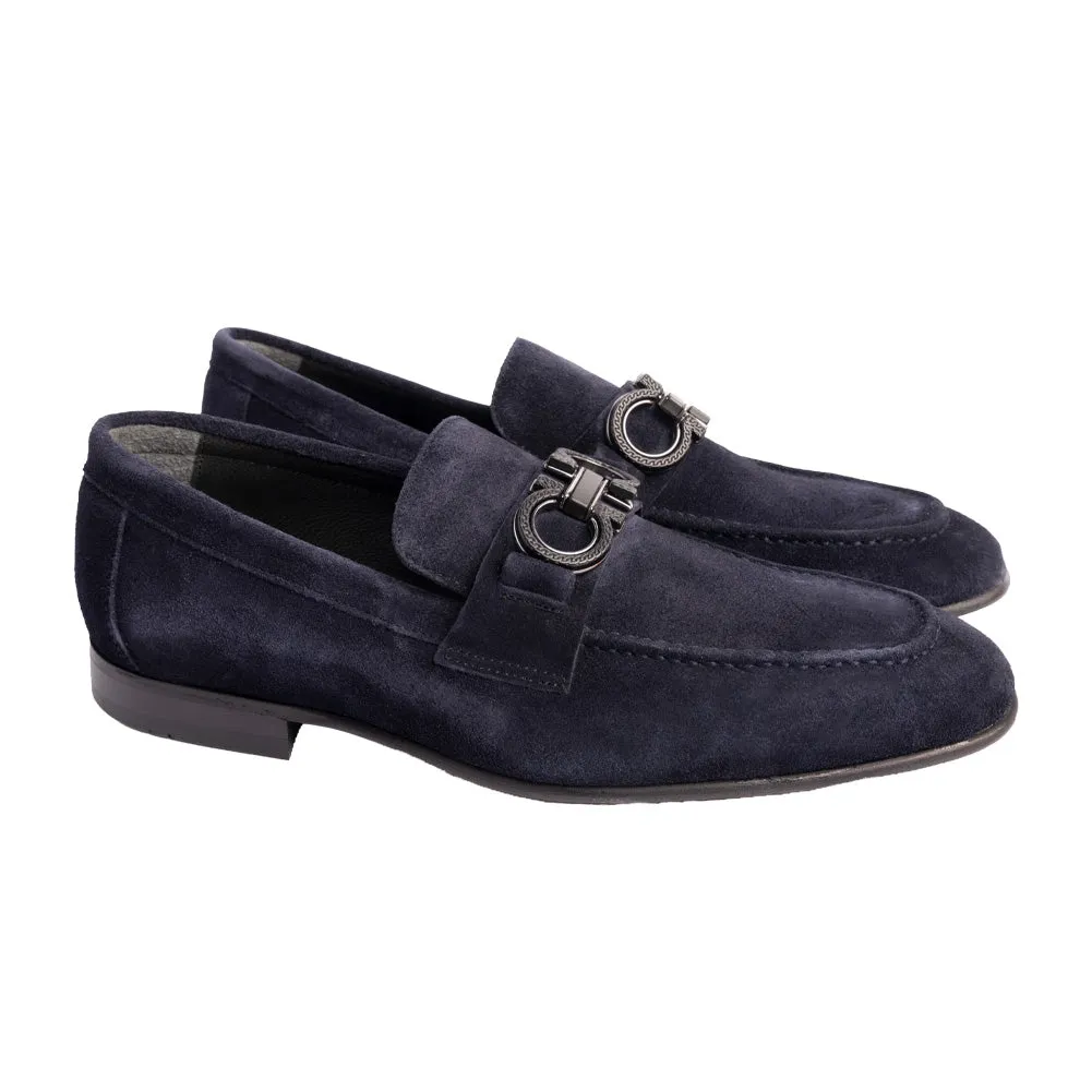 P00073 Chello- Buckle Loafer- Navy suede sold by Alberto Nardoni product image thumbnail 2