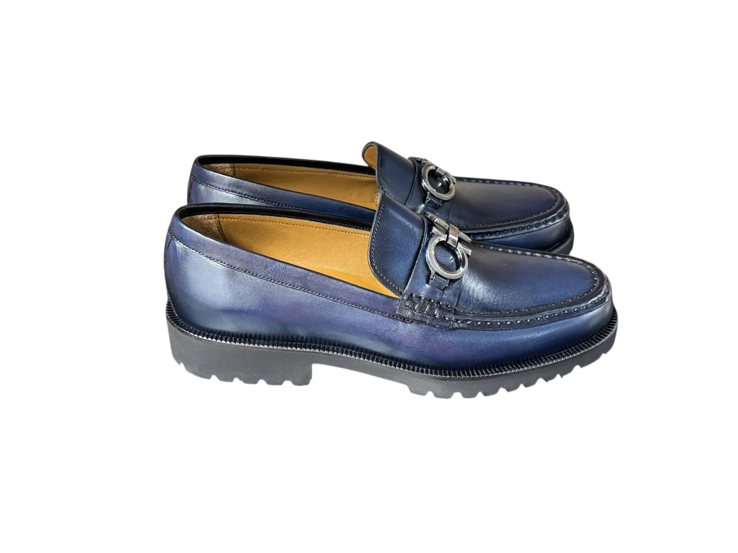 P042 Newport- Navy Buckle Loafer sold by Alberto Nardoni product image thumbnail 2