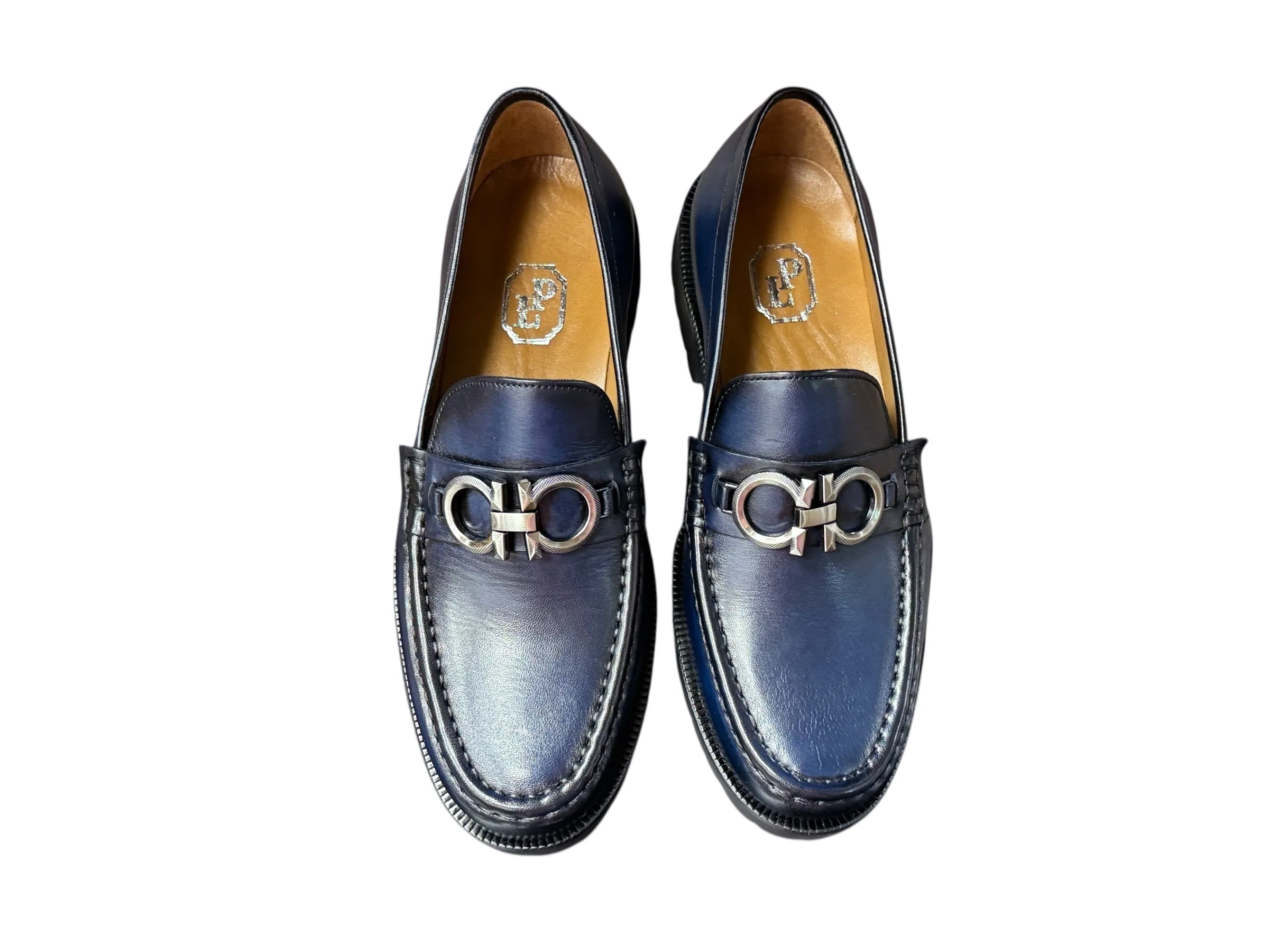 P042 Newport- Navy Buckle Loafer sold by Alberto Nardoni product image thumbnail 3