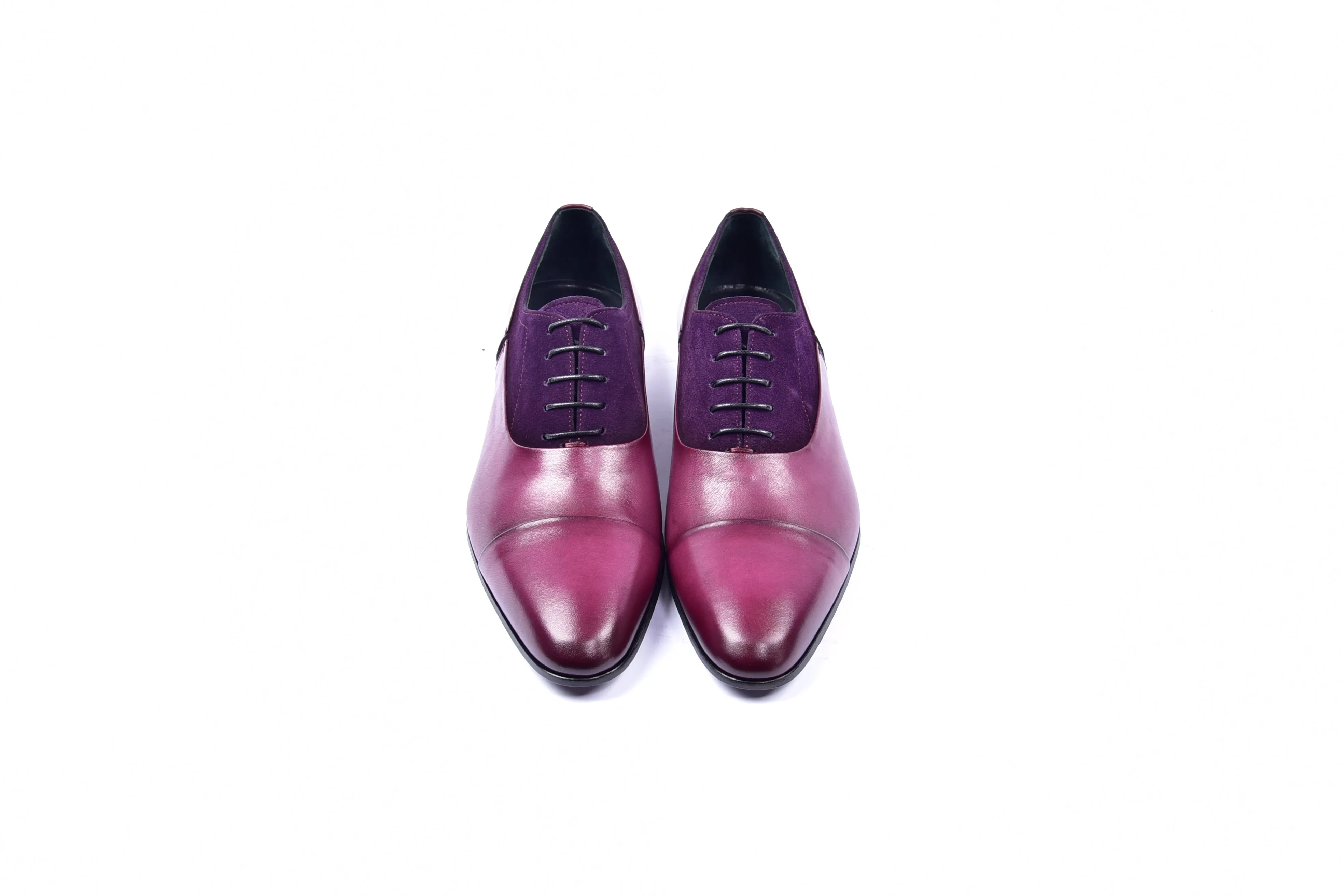 C0014042-5230 Plain toe lace up with suede vamp -Purple sold by Alberto Nardoni product image thumbnail 3