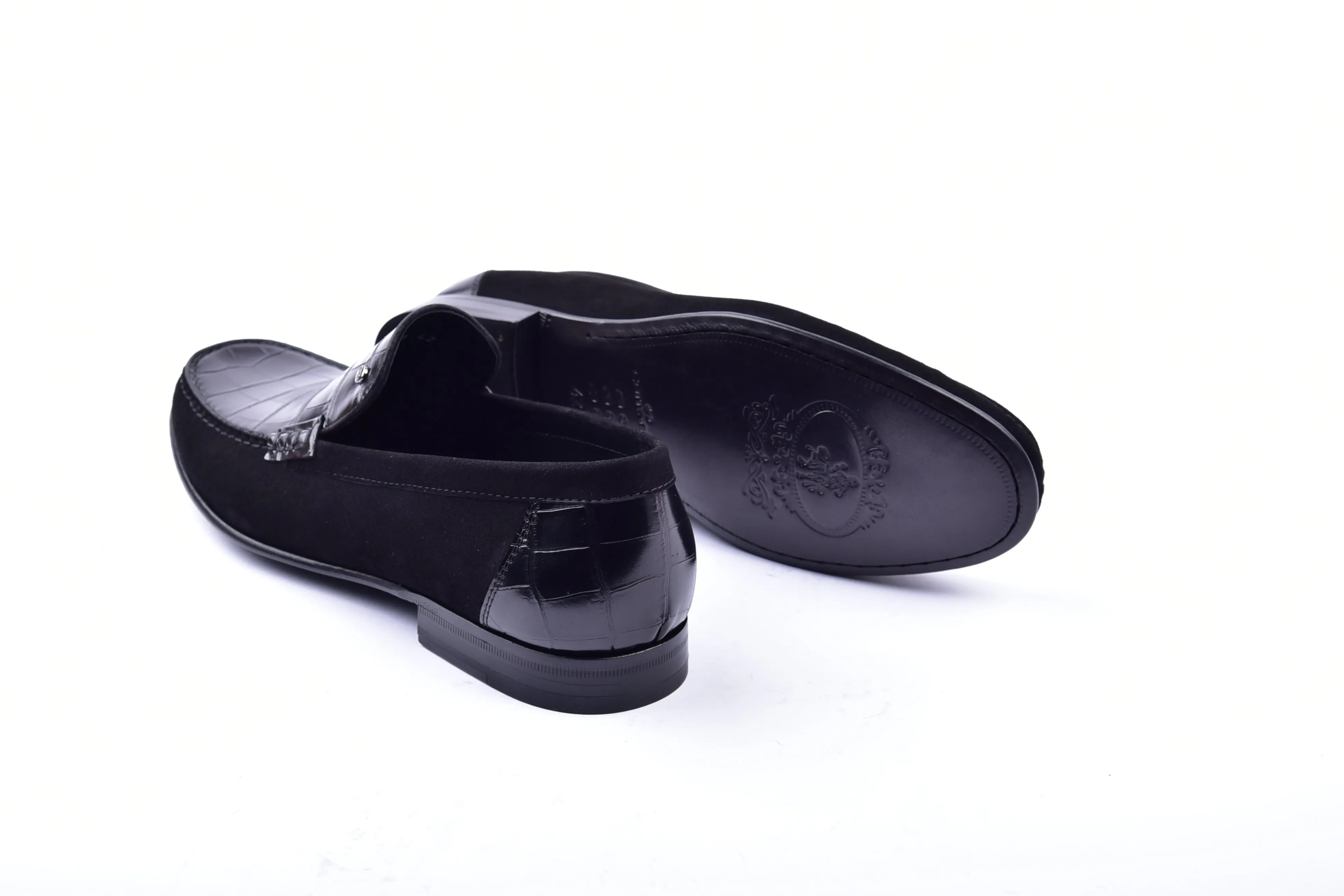 C0014057-3898C Suede And Croco print vamp-Black sold by Alberto Nardoni product image thumbnail 4