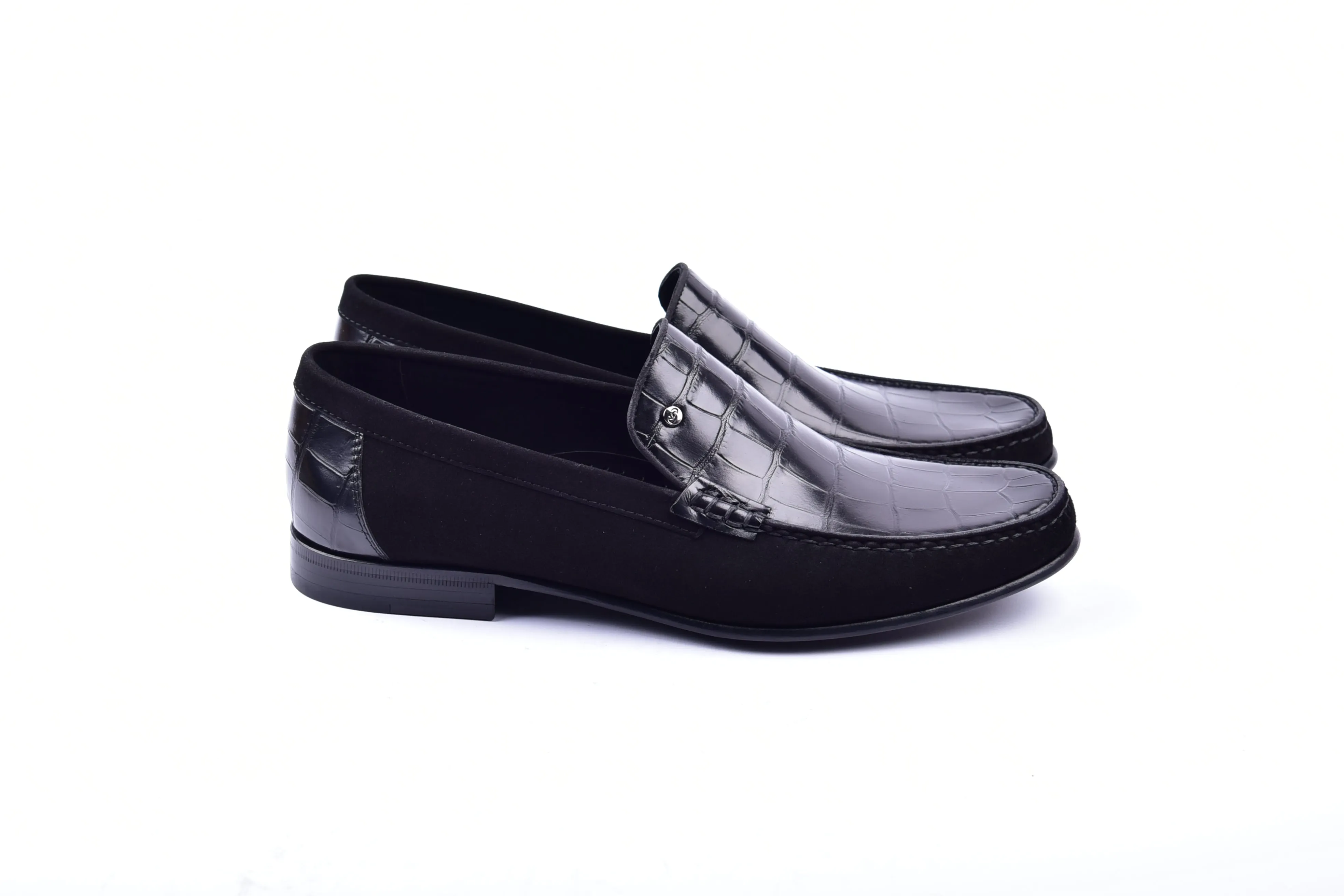 C0014057-3898C Suede And Croco print vamp-Black sold by Alberto Nardoni product image thumbnail 2