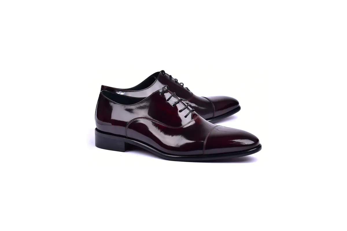 C0093-6265 Cap toe Lace up-Shinny Calf Burgundy sold by Alberto Nardoni