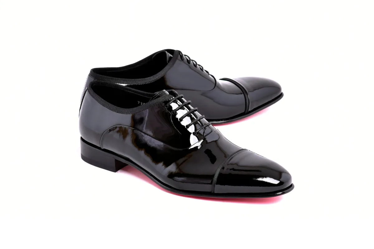 C0001102- 7368P Cap toe lace up - Black Patent sold by Alberto Nardoni