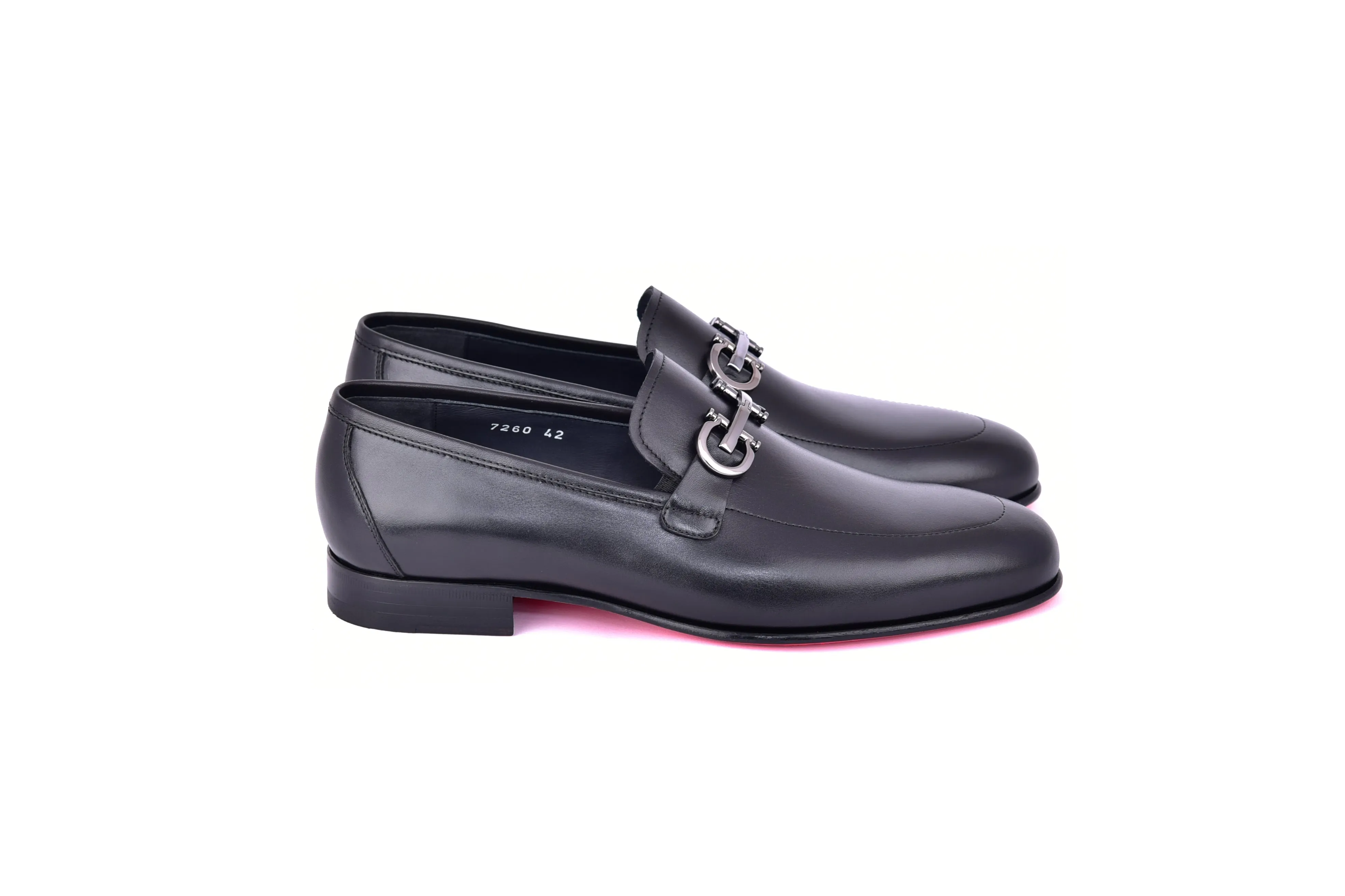C0001201-7260 loafer with silver buckle-Black sold by Alberto Nardoni product image thumbnail 2