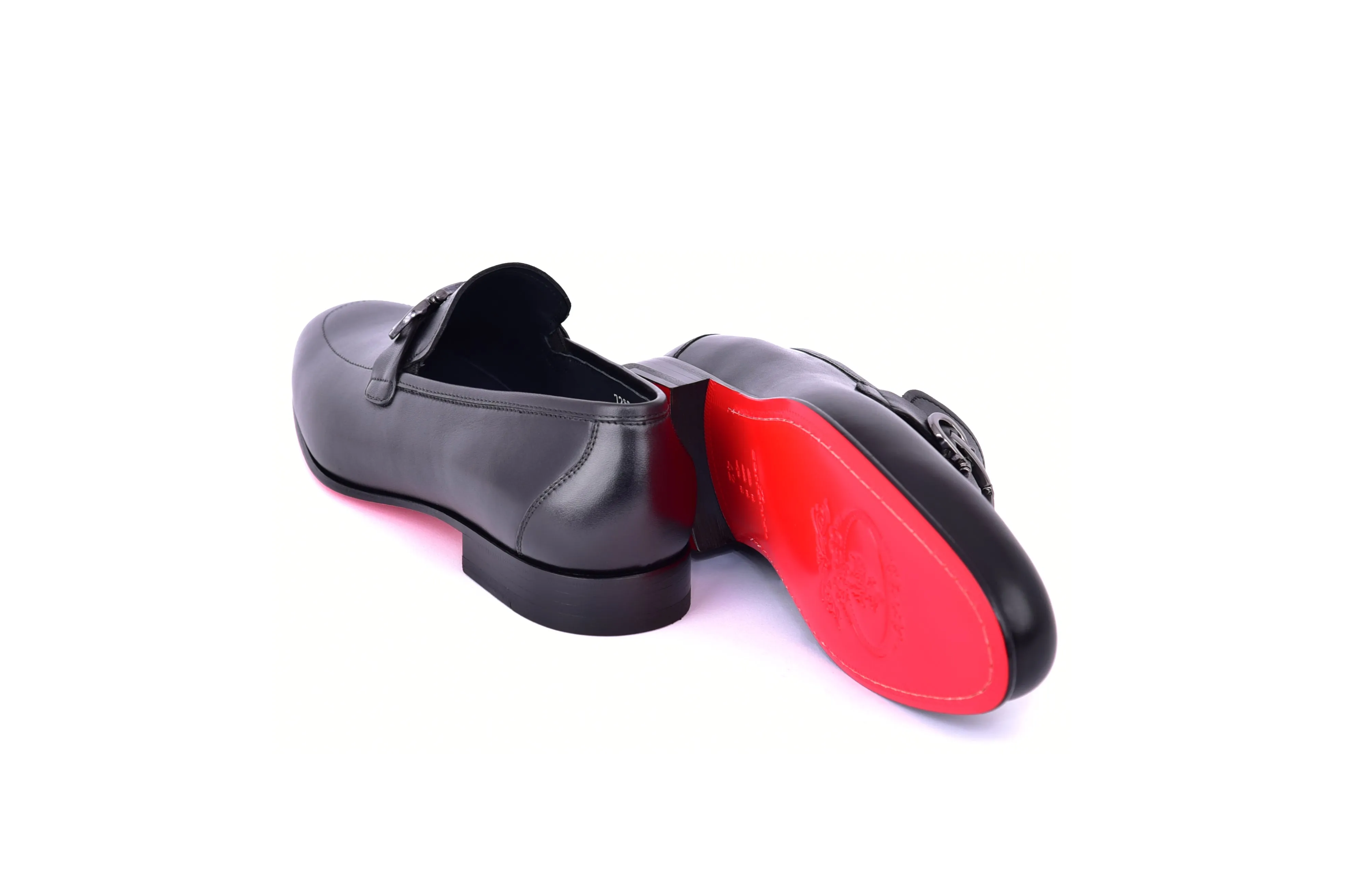 C0001201-7260 loafer with silver buckle-Black sold by Alberto Nardoni product image thumbnail 3