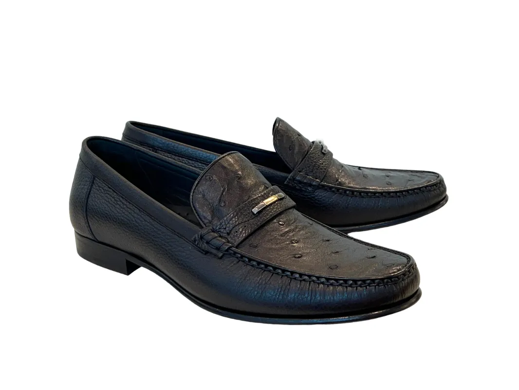 C001405-3898Ost- Genuine Ostrich- Black sold by Alberto Nardoni