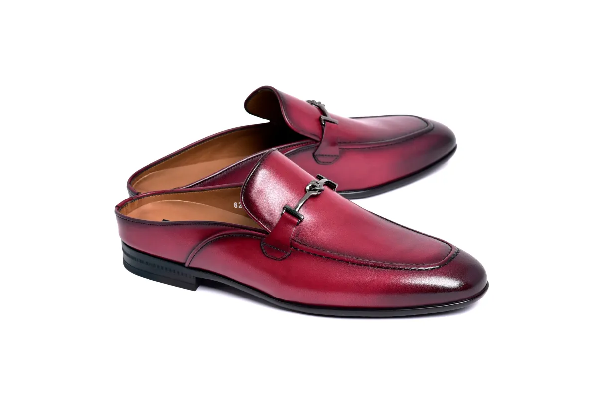 C165-8248 Burgundy Mule (Slip-On) made by Alberto Nardoni