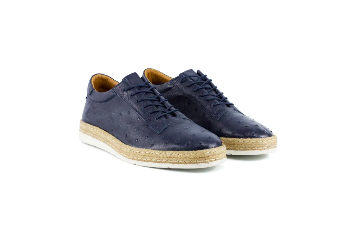 P0102 Monaco Genuine Ostrich Sport- Navy sold by Alberto Nardoni