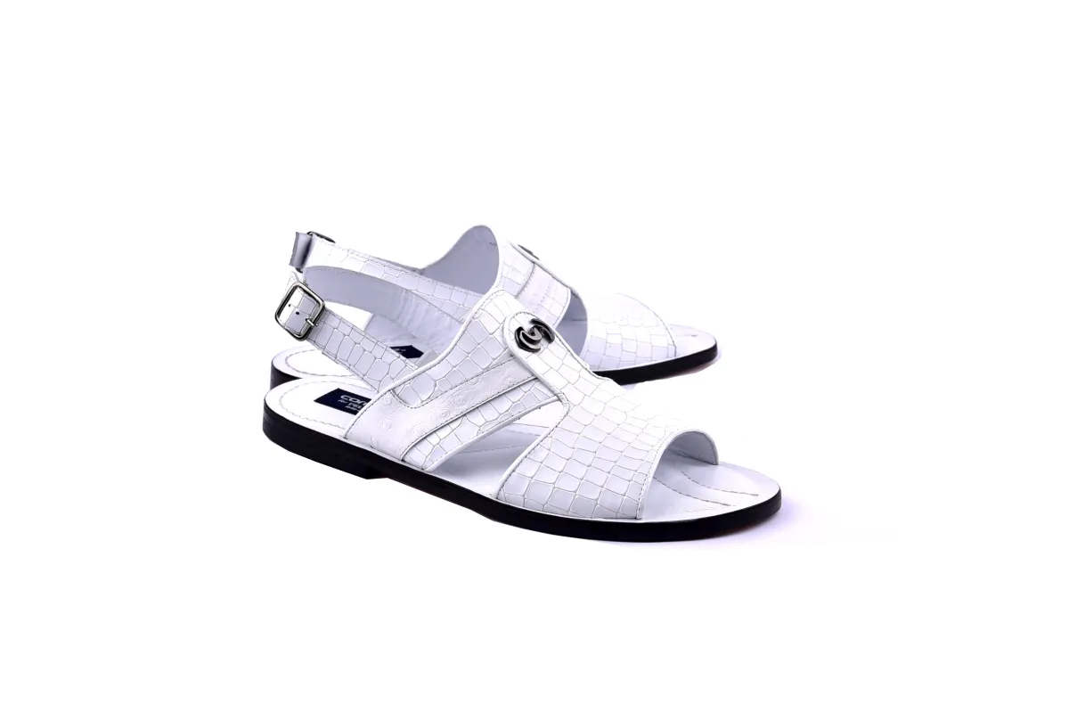 C0073-Corrente 5829S Sandal- White sold by Alberto Nardoni