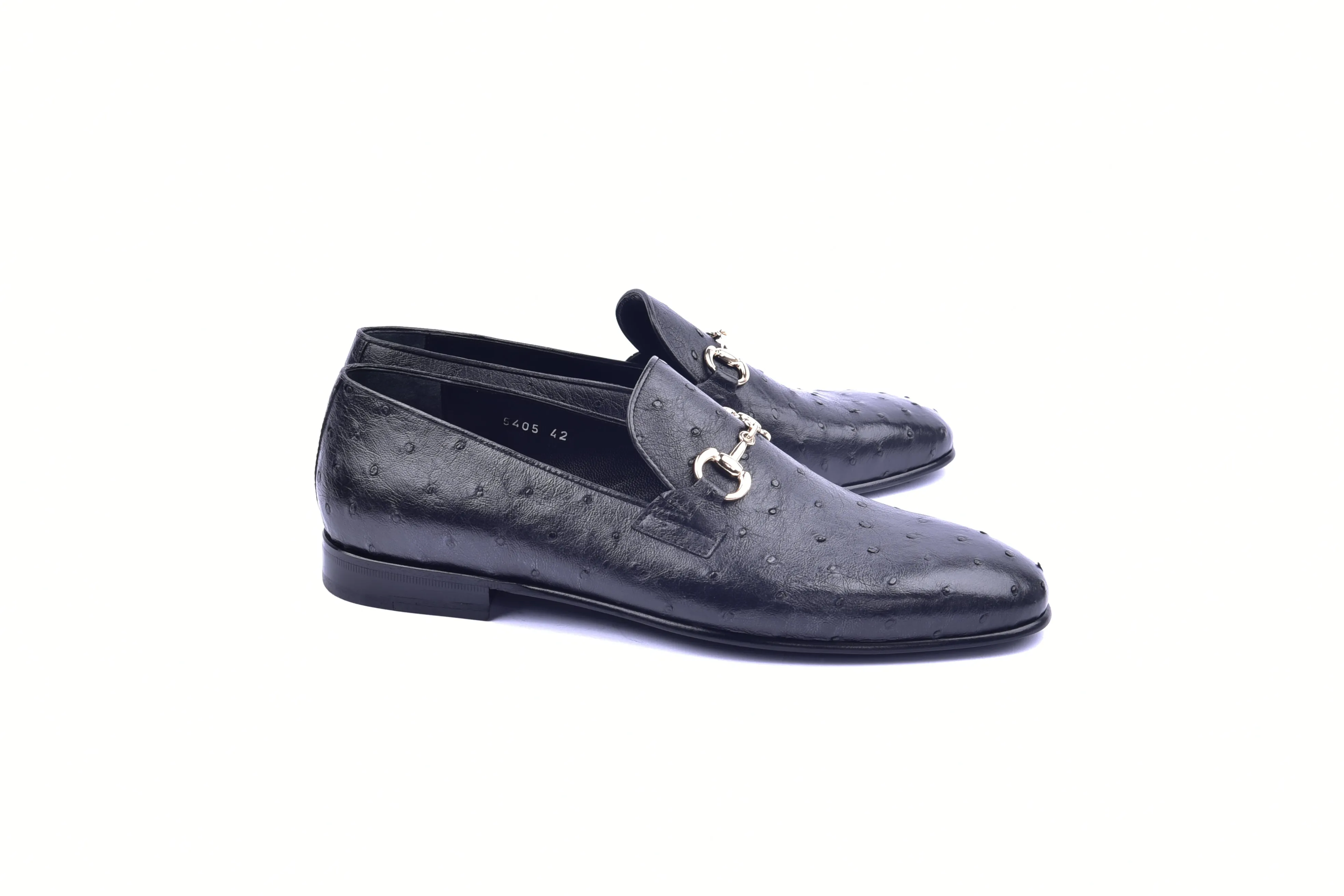 C02201-5405 Genuine Ostrich- Black sold by Alberto Nardoni