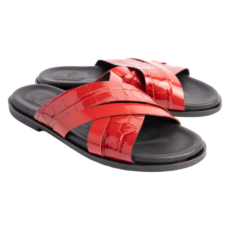 P000922- Aruba Sandal -Red sold by Alberto Nardoni