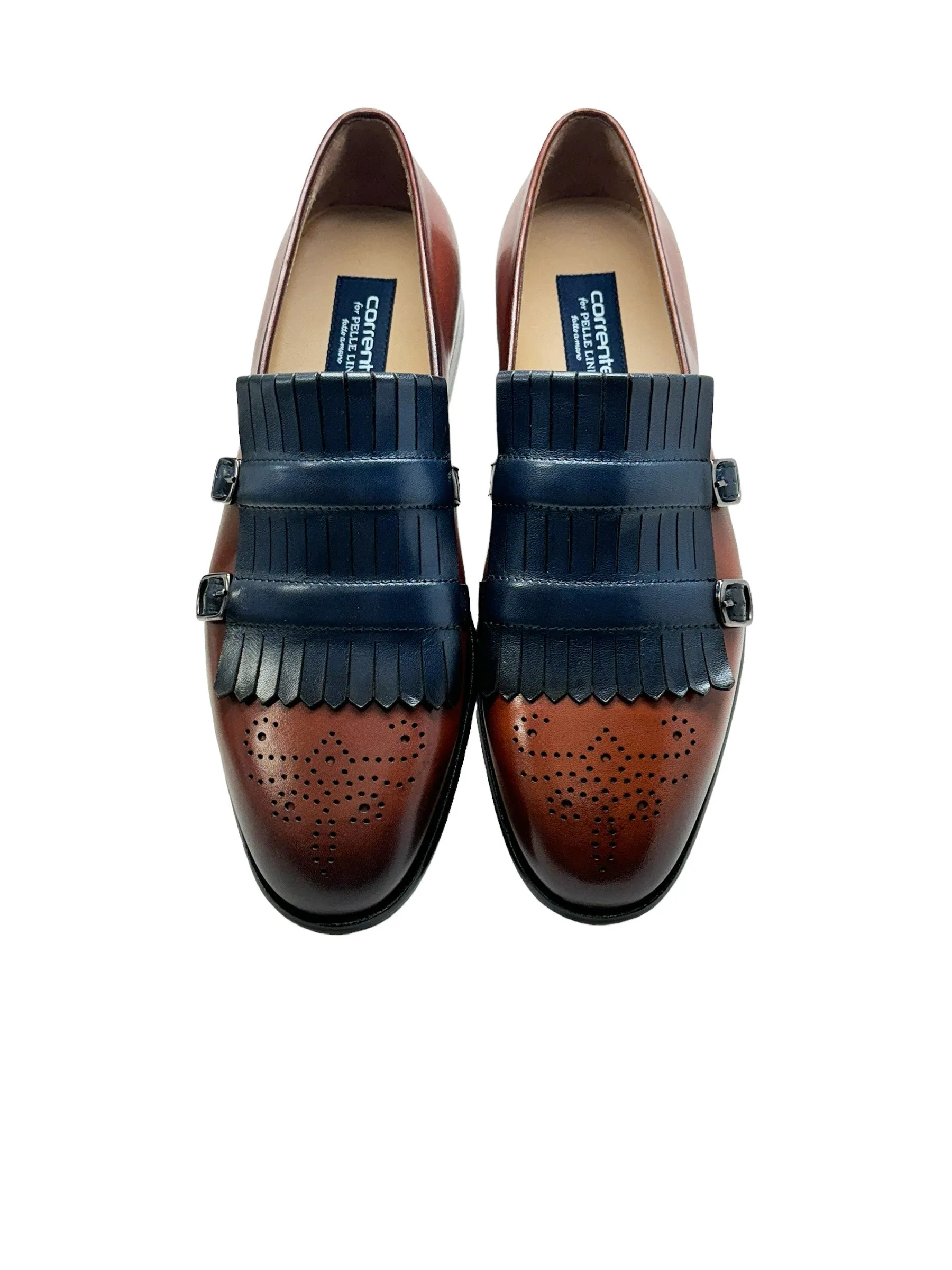 C0001901-5211 Kilt side buckle Loafer-Navy/Brown sold by Alberto Nardoni product image thumbnail 4
