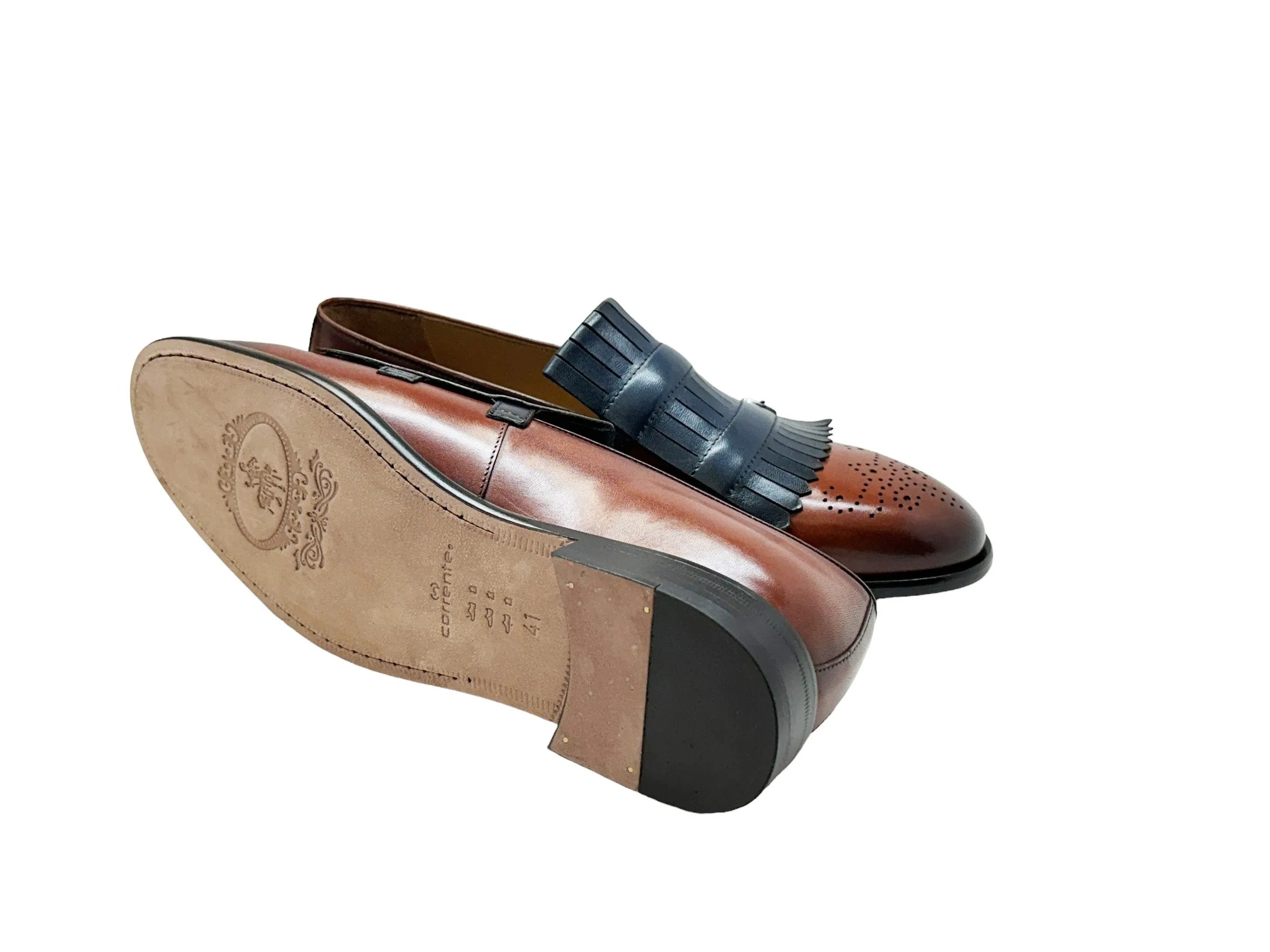 C0001901-5211 Kilt side buckle Loafer-Navy/Brown sold by Alberto Nardoni product image thumbnail 3